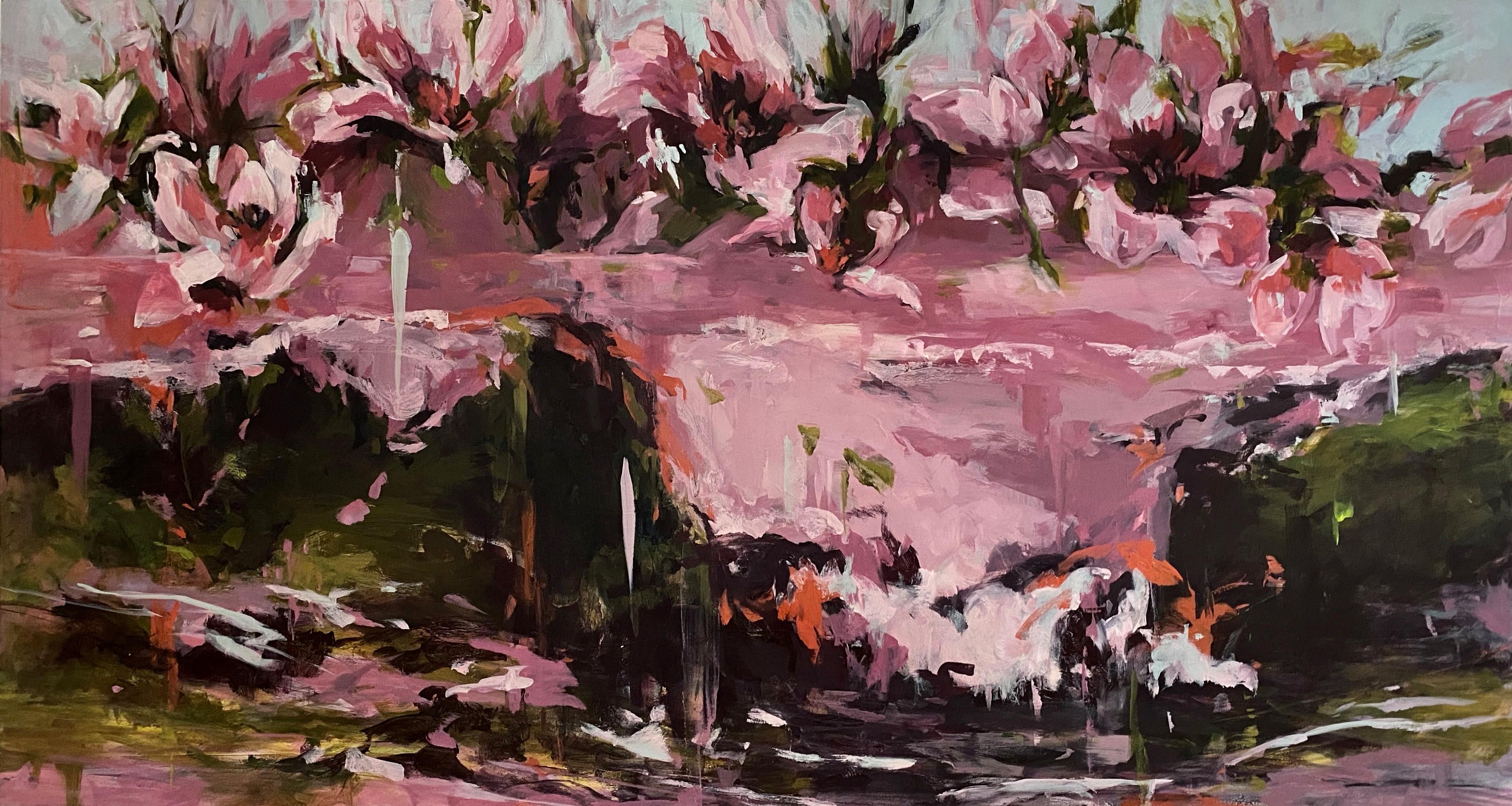 Domwiese Öl auf Leinwand Frühlingswiese  Kaleidoskop von Wildblumen im Angebot 3