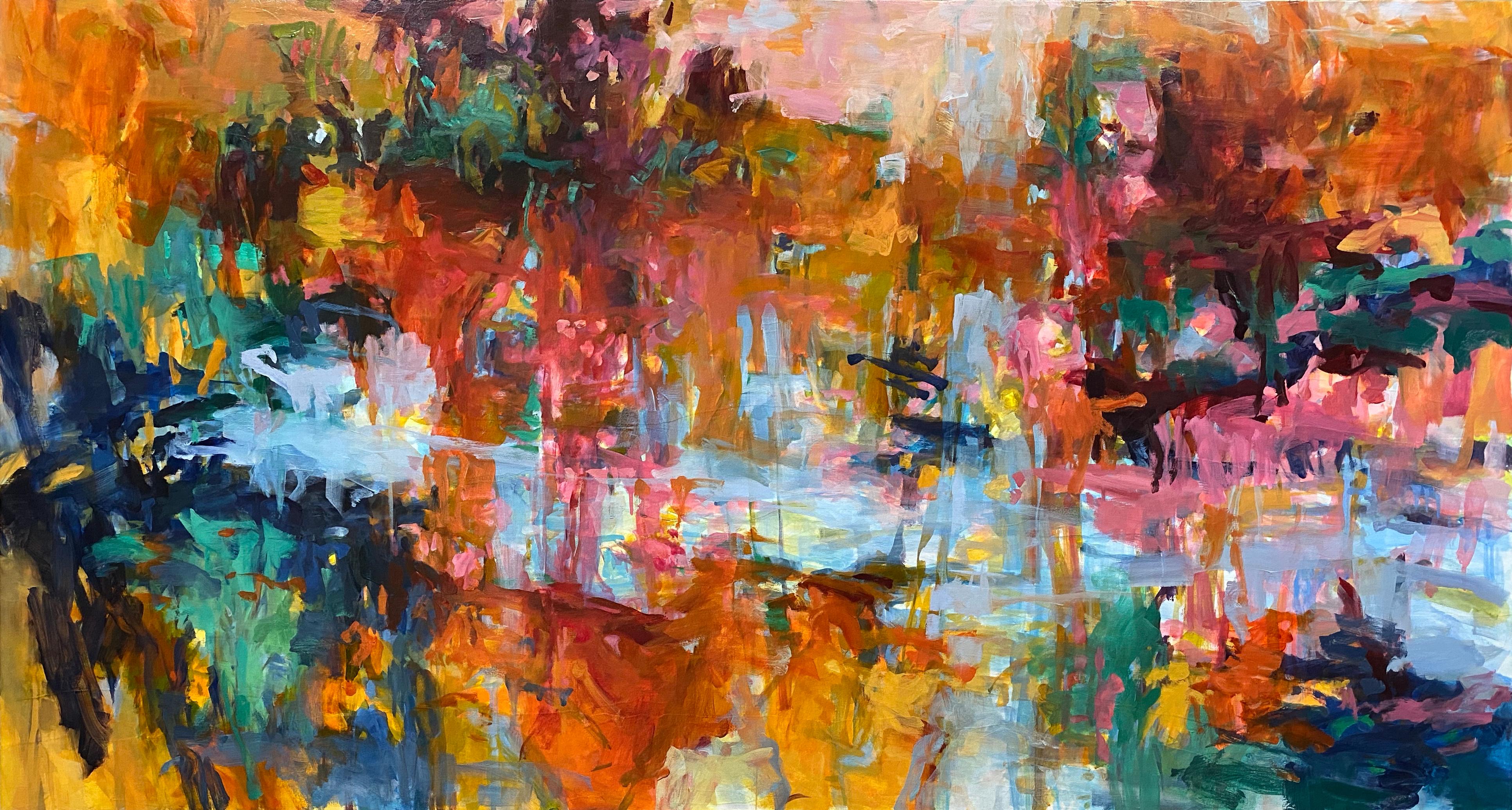 Connie Connally Abstract Painting - Reflecting October