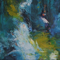 Sky a Muse for the Sea I , oil painting   Abstract Expressionism 31" x 31"