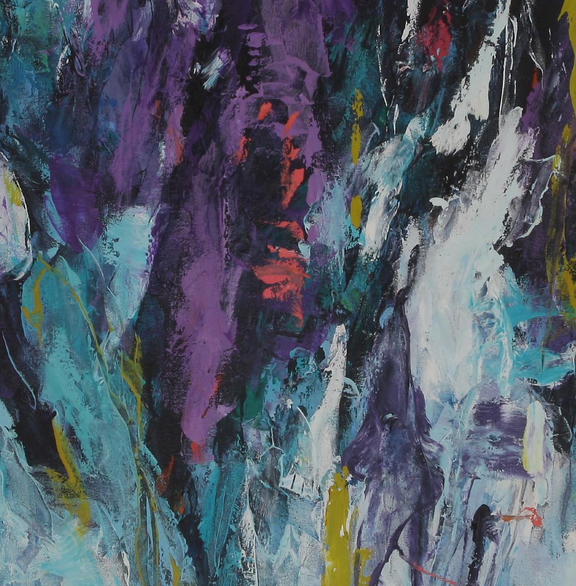 SKY A MUSE FOR THE SEA II (2) Oil on Canvas Abstract Expressionism 34x34 Framed For Sale 1