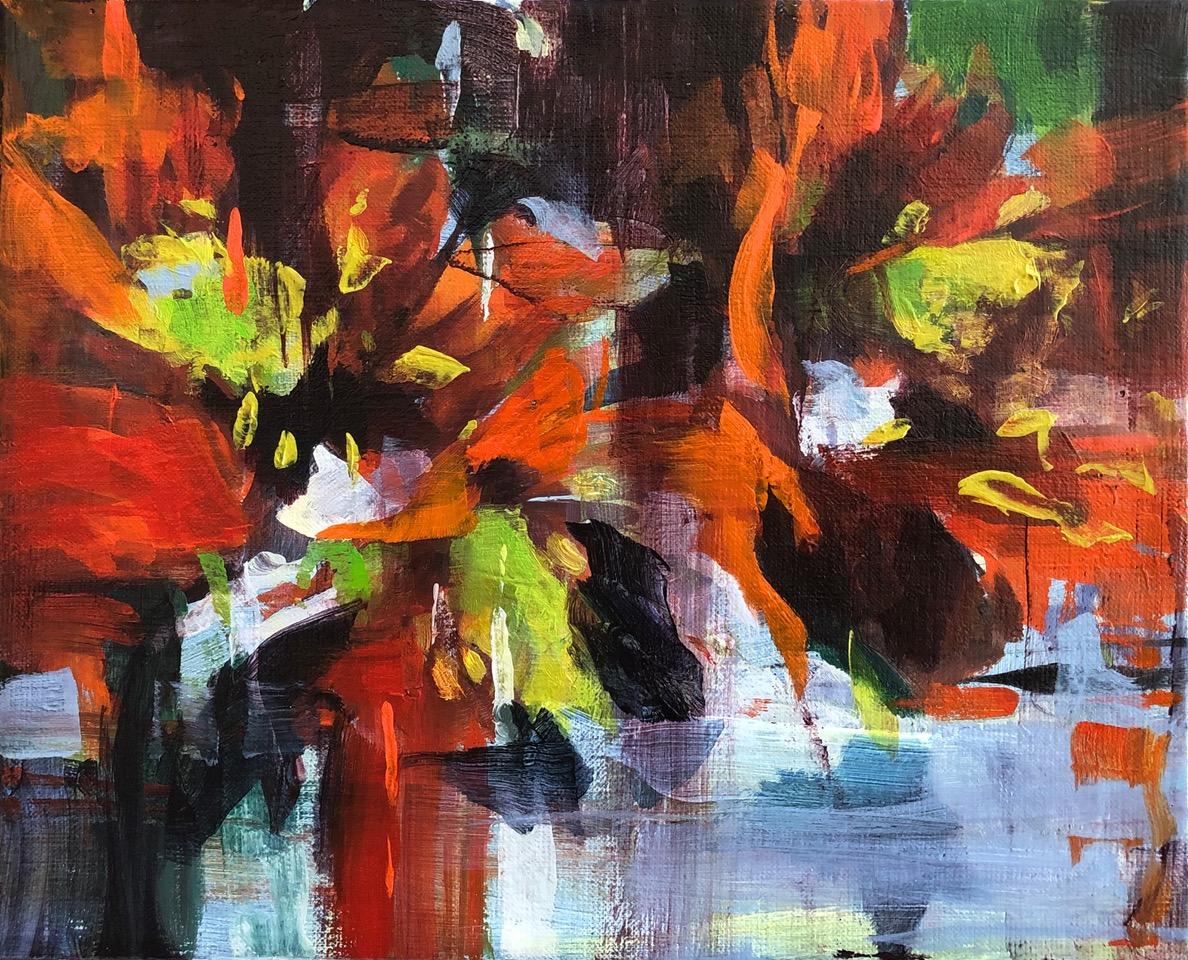 Abstract Painting Connie Connally - Petite fleur de vent