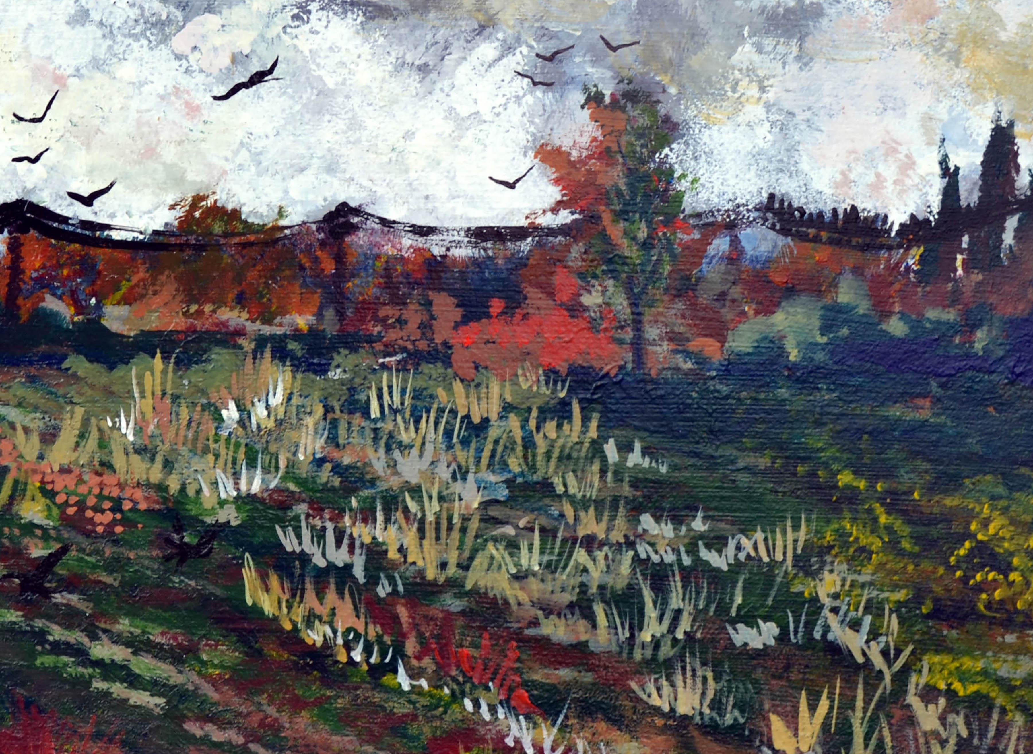 Paisaje de época -- Campo de flores silvestres en flor en venta 1