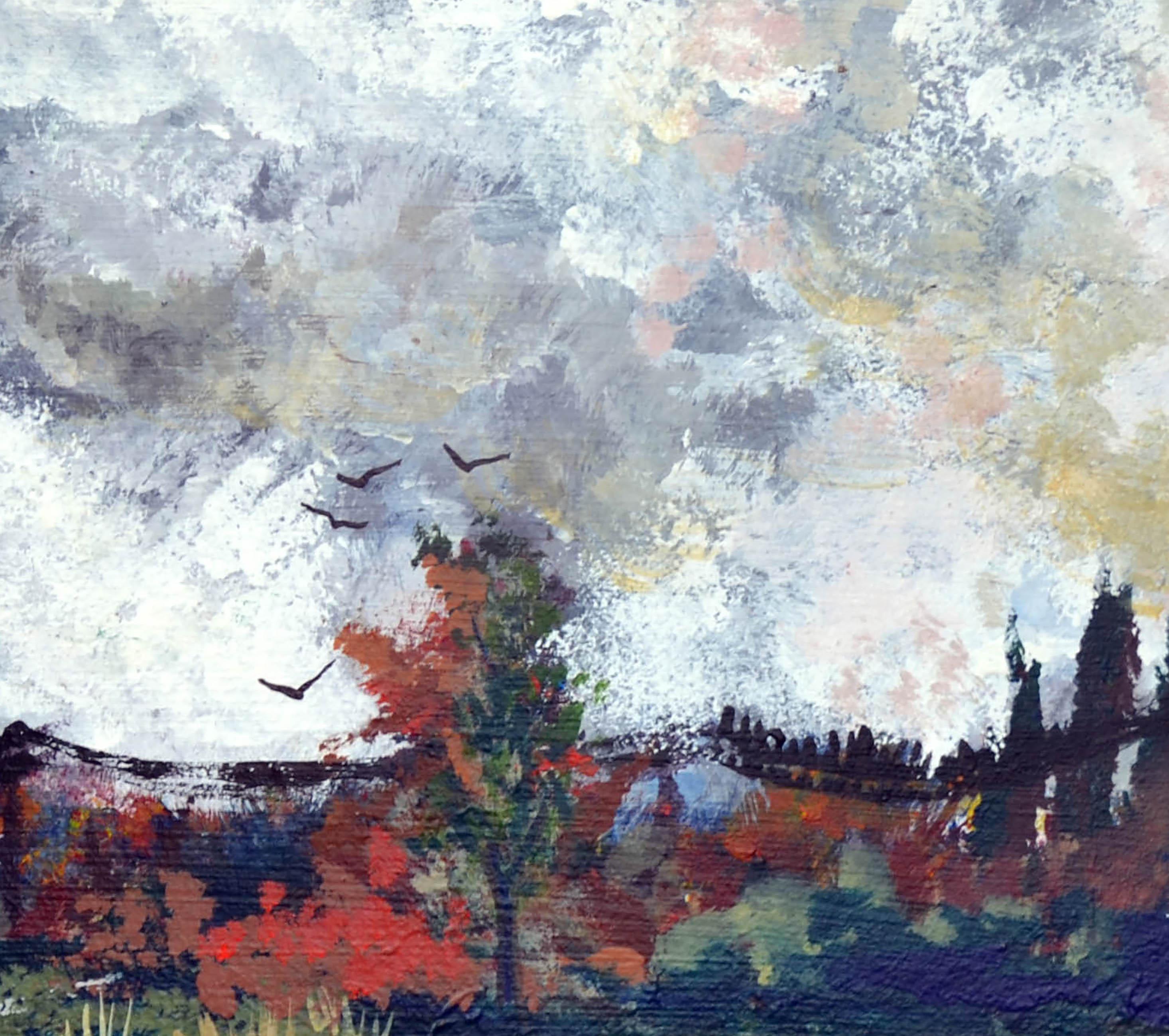 Paisaje de época -- Campo de flores silvestres en flor en venta 2