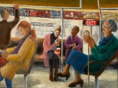 Bus People, Oil Painting