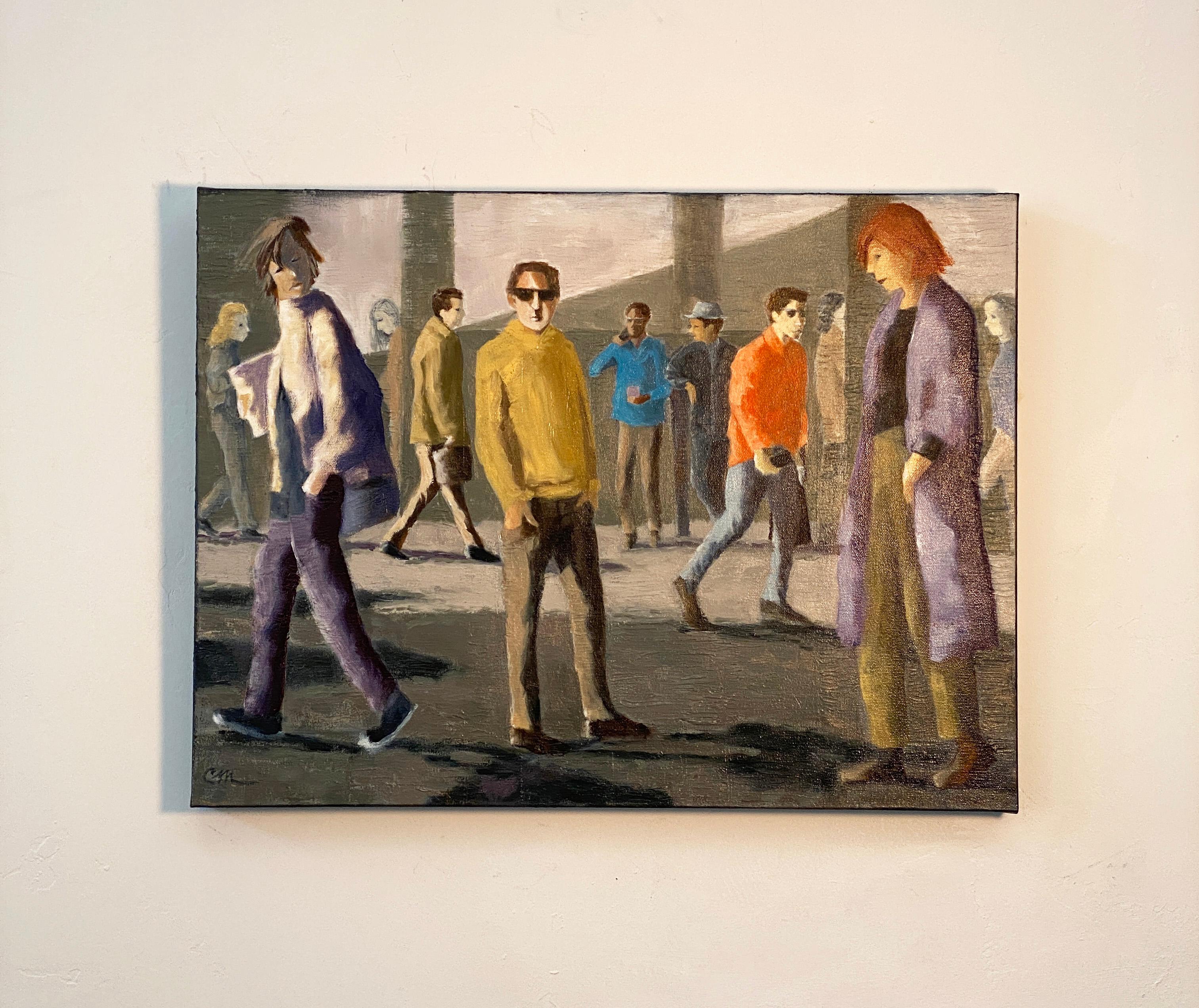 <p>Artist Comments<br />In their daily lives, individuals from diverse backgrounds briefly converge in a shared space as they progress toward a mutual destination. The scene portrays a busy subway station where individuals may have brief and