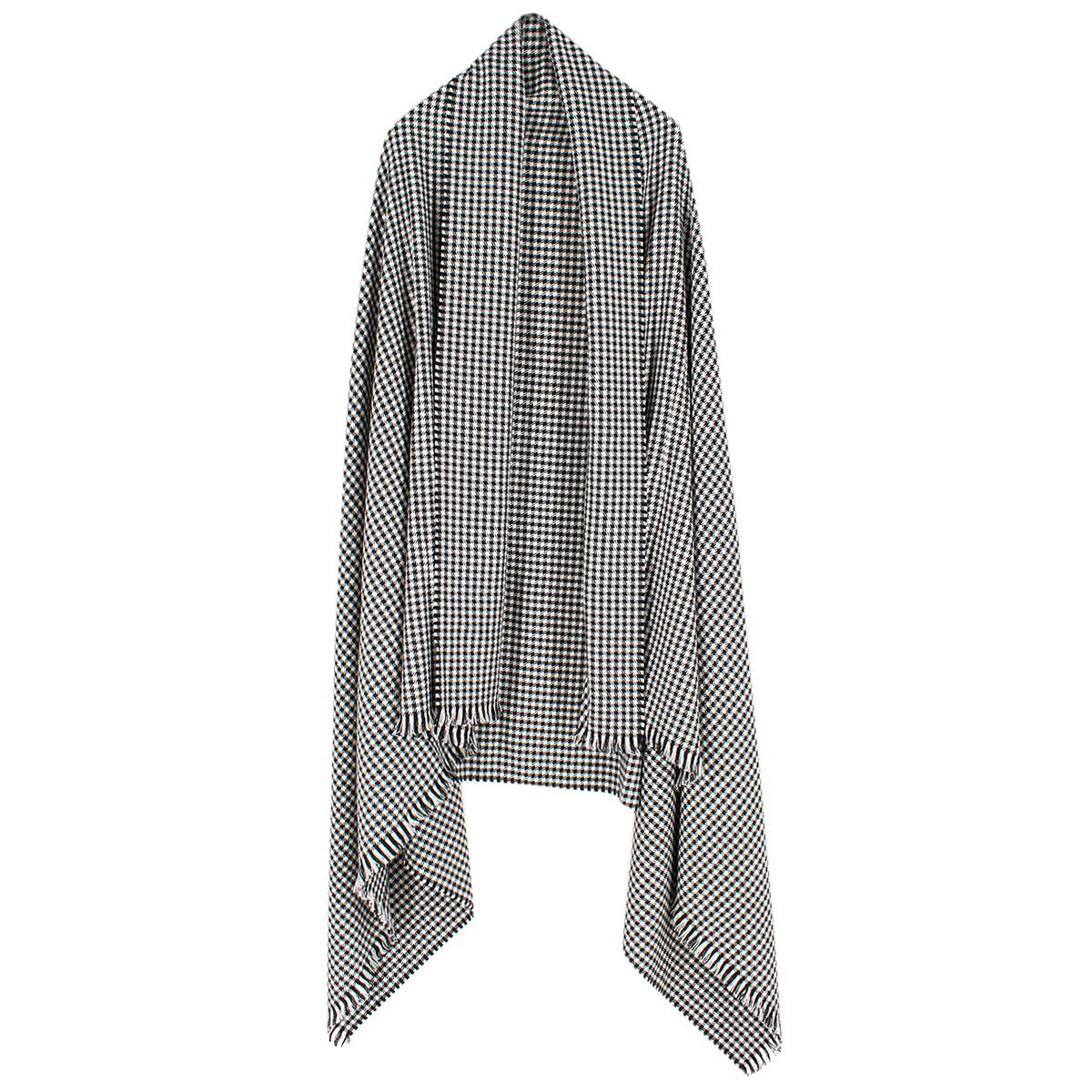Connolly Cashmere Houndstooth Print Blanket Shawl 2