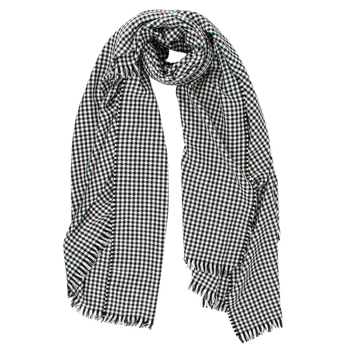 Connolly Cashmere Houndstooth Print Blanket Shawl 3