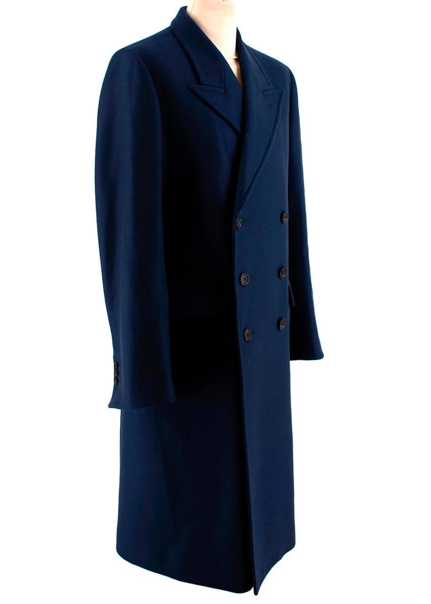Connolly Double-breasted peak-lapel wool-blend coat

- COLOUR: Navy
- CARE: Dry clean
- COUNTRY OF ORIGIN: Italy
- Mid-weight wool and cashmere-blend
- Peak lapels, long sleeves, button-fastening cuffs
- Front flapped jet pockets
- Back
