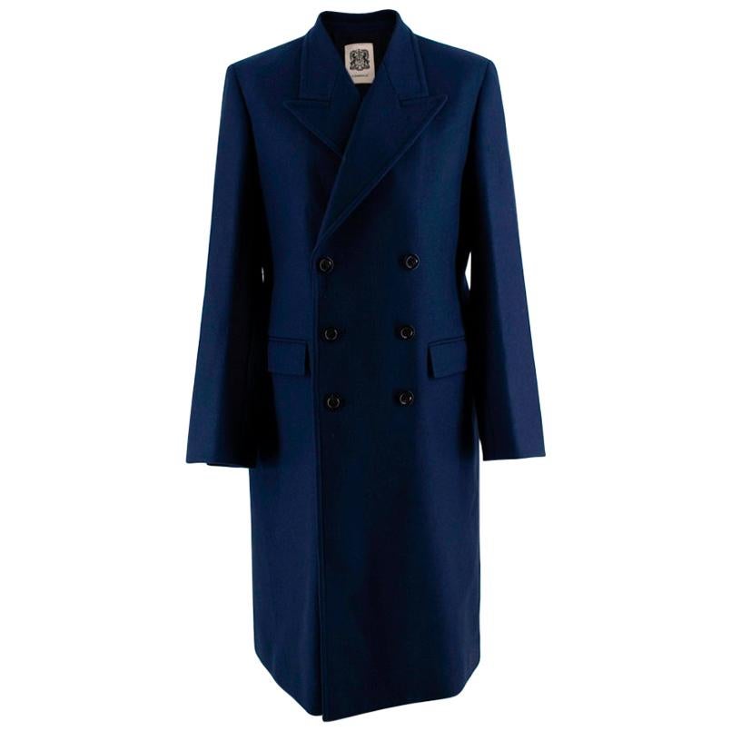 Connolly Double-breasted peak-lapel wool-blend coat - Size US 8