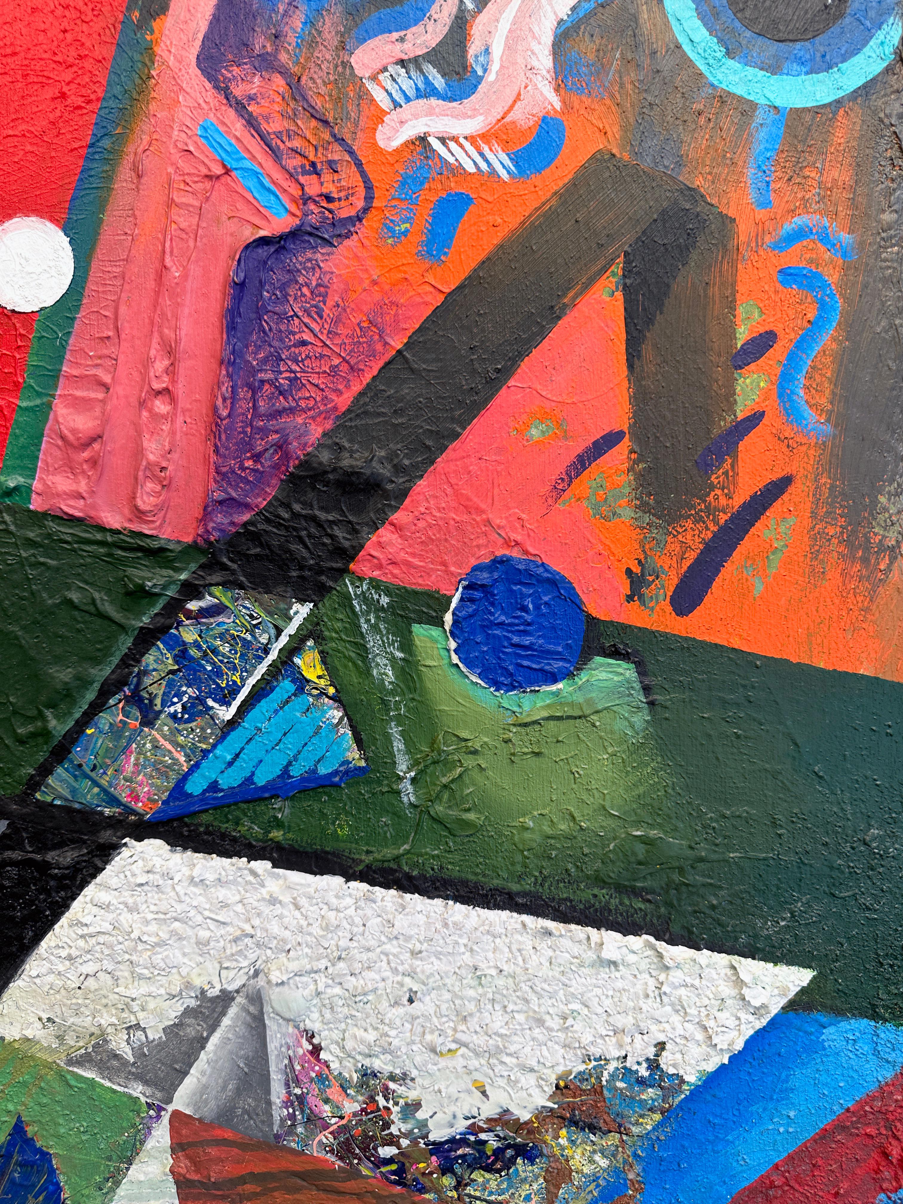 Disparate - Abstrakter Expressionismus, Gemälde im Graffiti-Stil, leuchtende Farben im Angebot 2