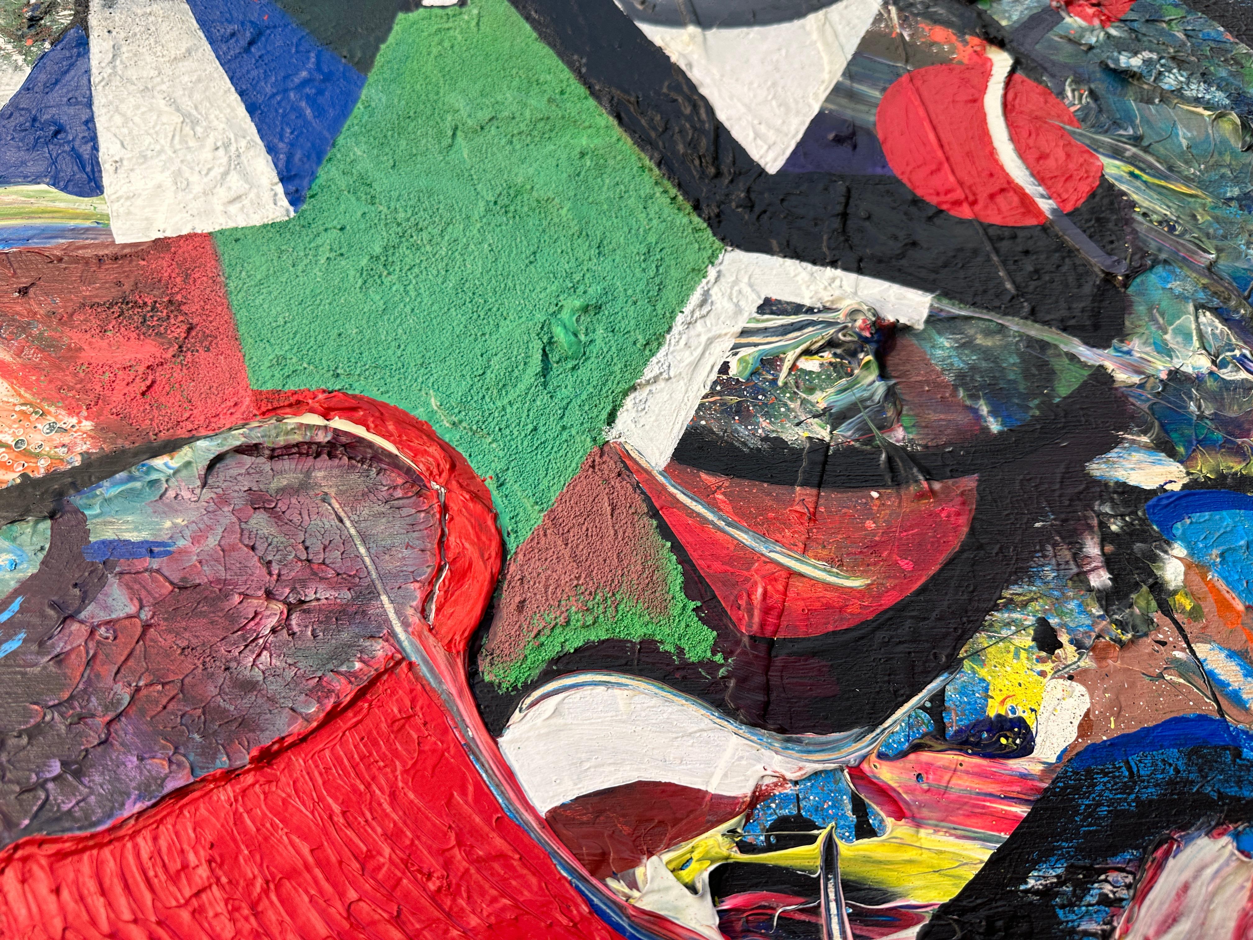 Disparate - Abstrakter Expressionismus, Gemälde im Graffiti-Stil, leuchtende Farben im Angebot 4