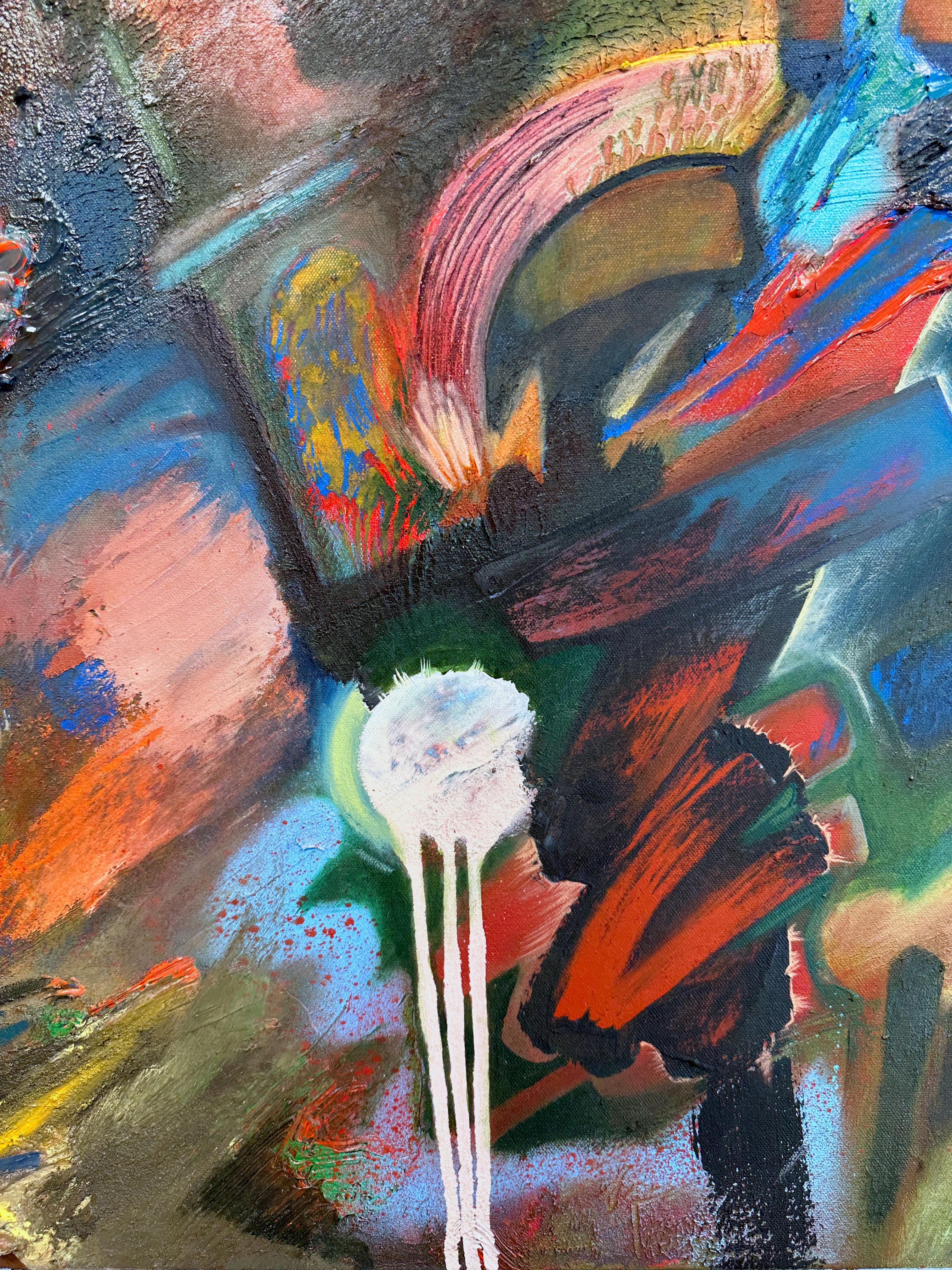 Mandrill - Espressionismo astratto, pittura in stile graffiti con colori brillanti 2