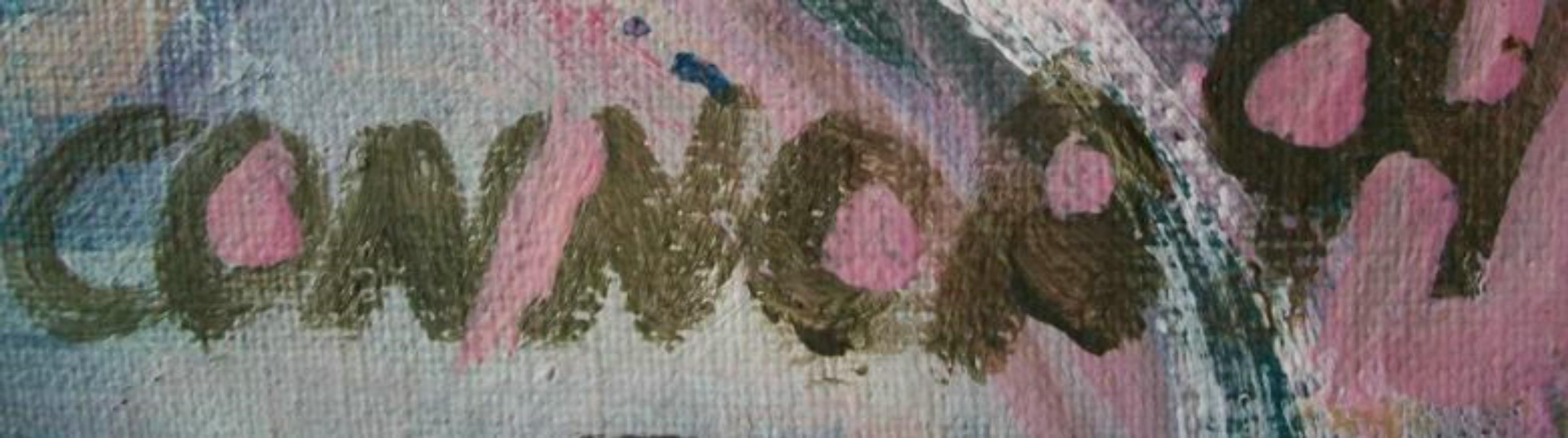 Fatto a mano Connor - Pittura acrilica semi-nuda d'epoca su tela - Firmata - Circa 1994 in vendita