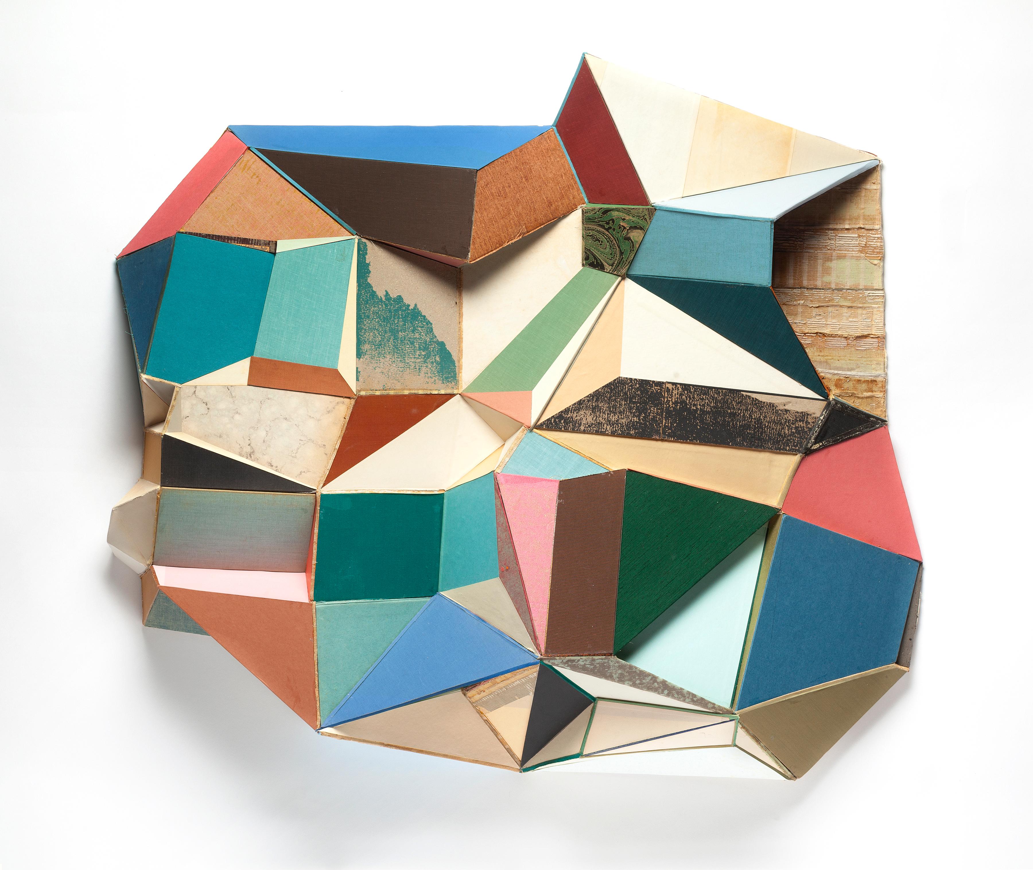 "I create geometric collages, assemblages and sculptures with vintage book parts. My work is a never-ending story where I play with deconstruction and reconstruction, and changing dimensionality - often within one piece.

On the hunt for textured