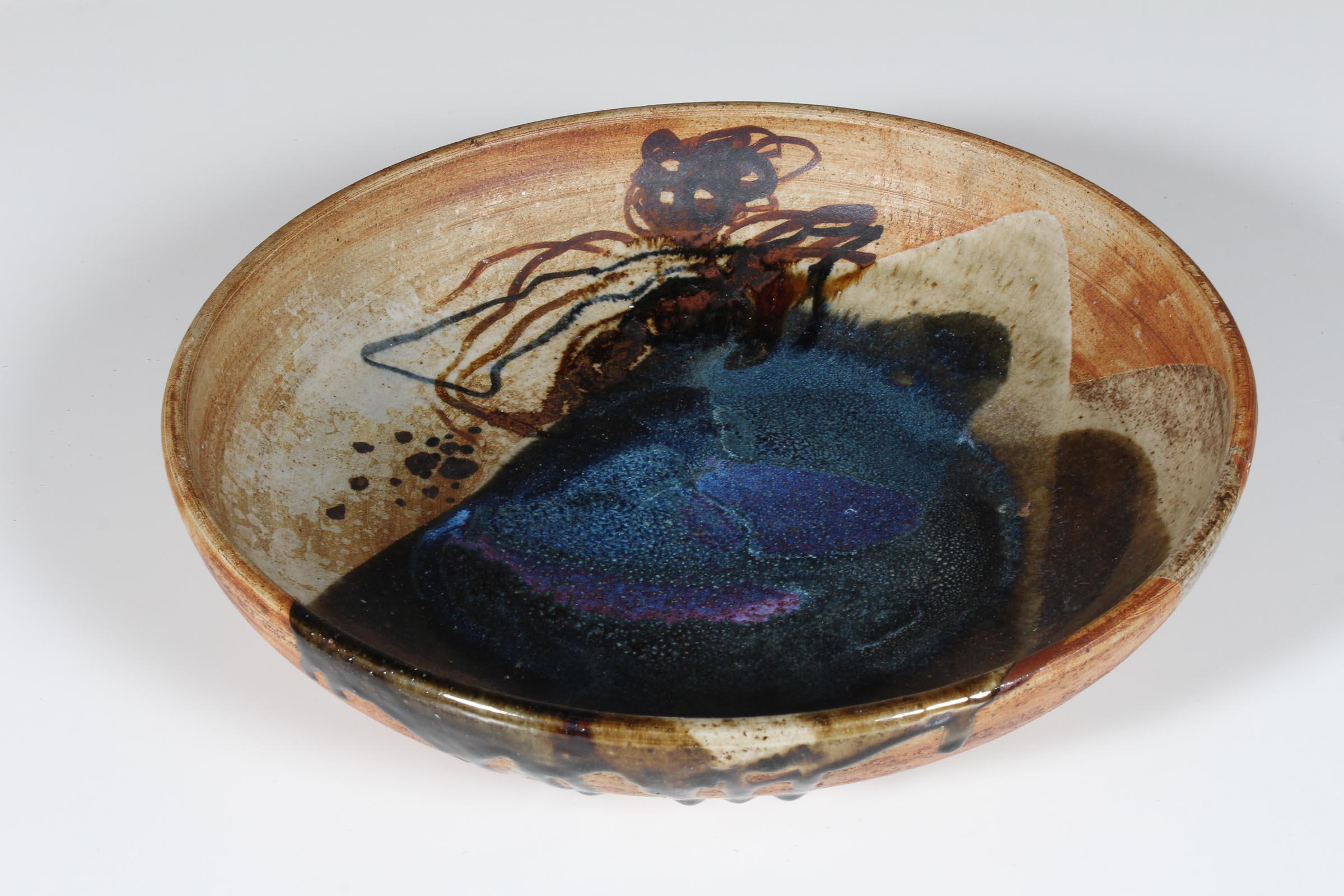 Conny Walther bowl of glazed stoneware.