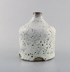 Conny Walther, dänischer Keramiker, einzigartige Vase aus glasierter Keramik, 1964