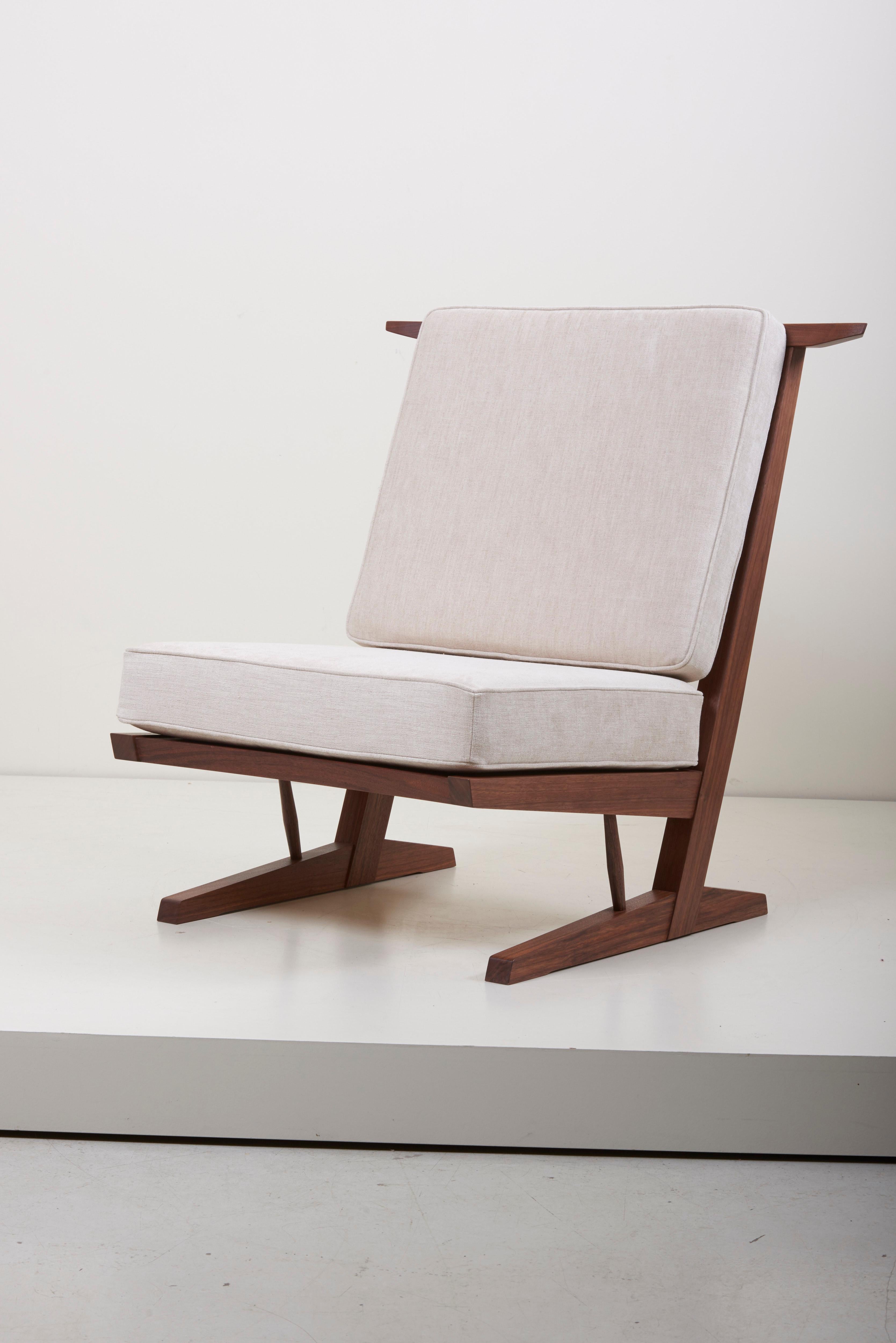 Walnut Conoid Lounge Chair by Nakashima Woodworkers