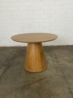 Conoid side table in white oak