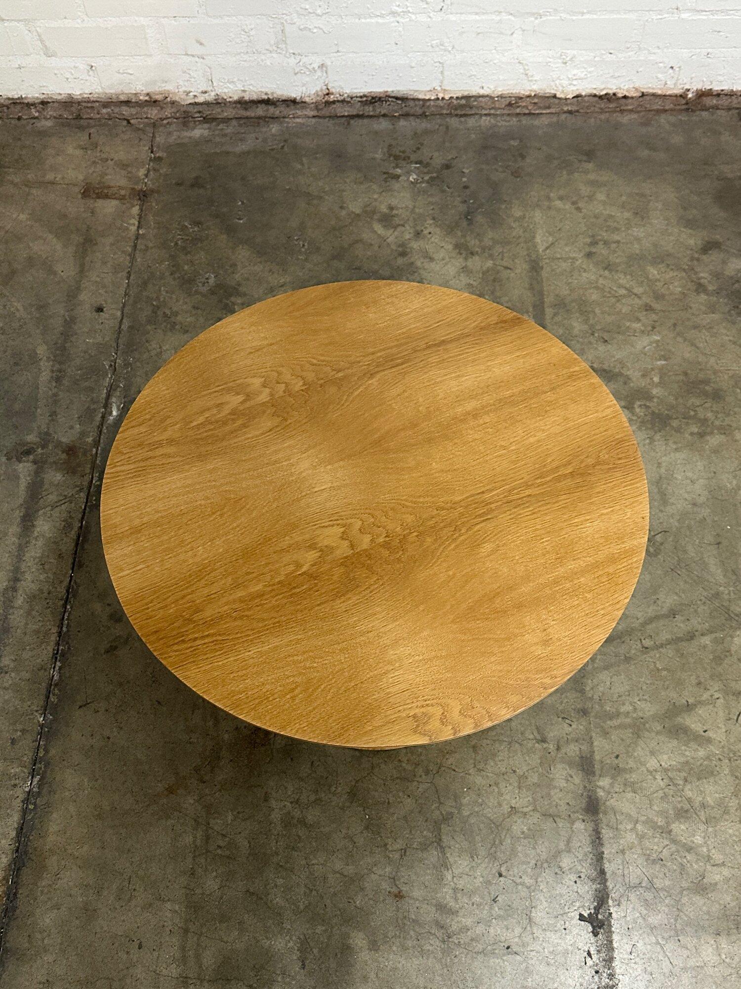 Contemporary Conoid side table in white oak For Sale