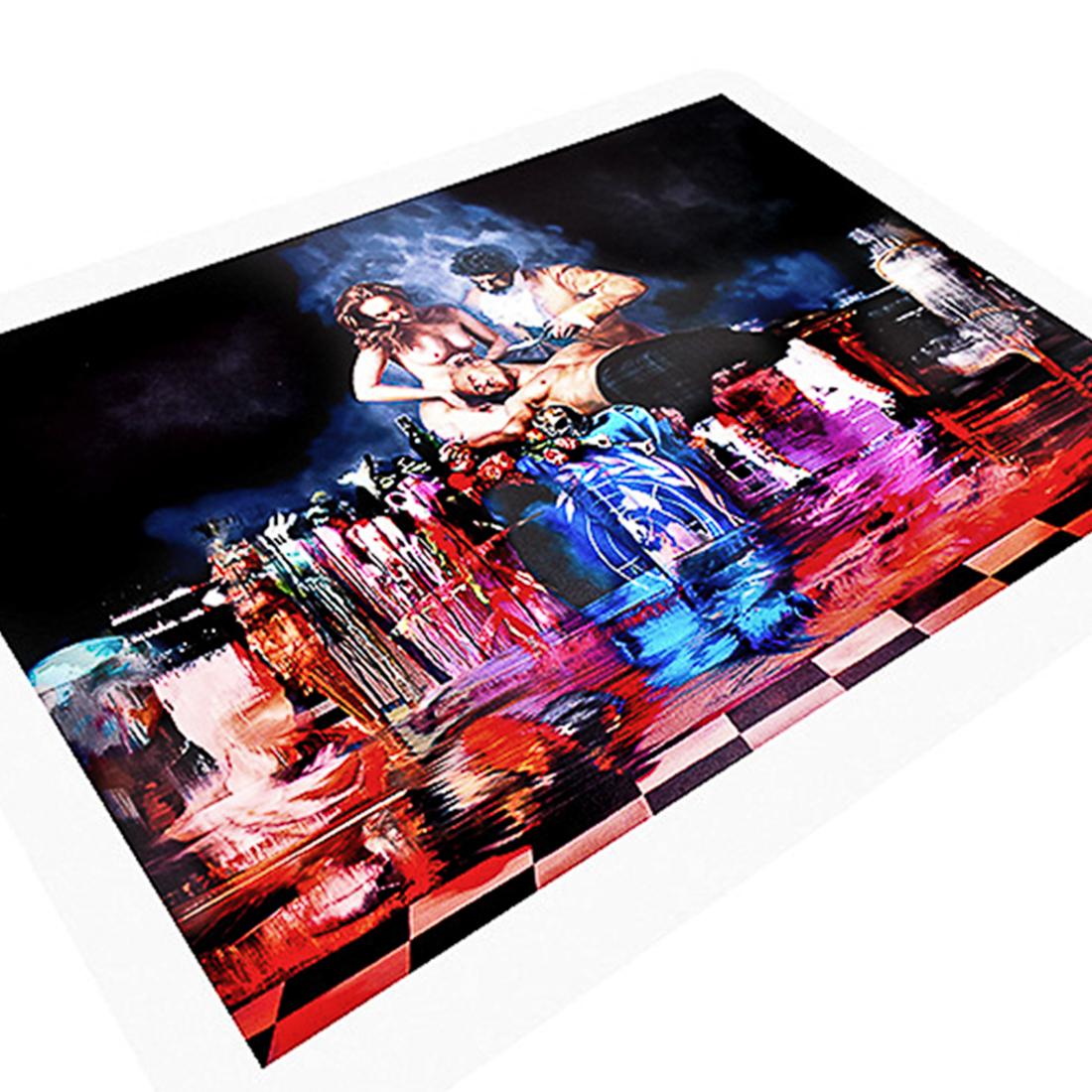 Stunning print by Conor Harrington featuring artist's depiction of the story of Samson & Delilah with amazing colors and shine.
Limited edition of only 200.
Hand signed by Conor Harrington on bottom right of print and numbered on bottom