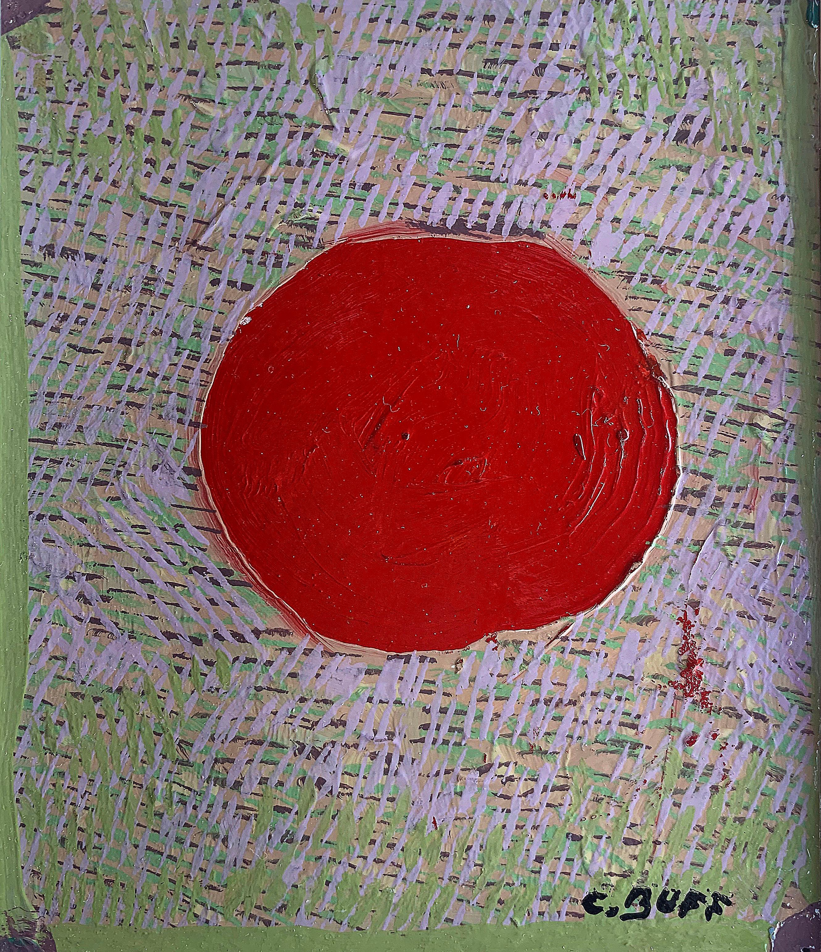 Conrad Buff Abstract Painting - Untitled, Red Dot