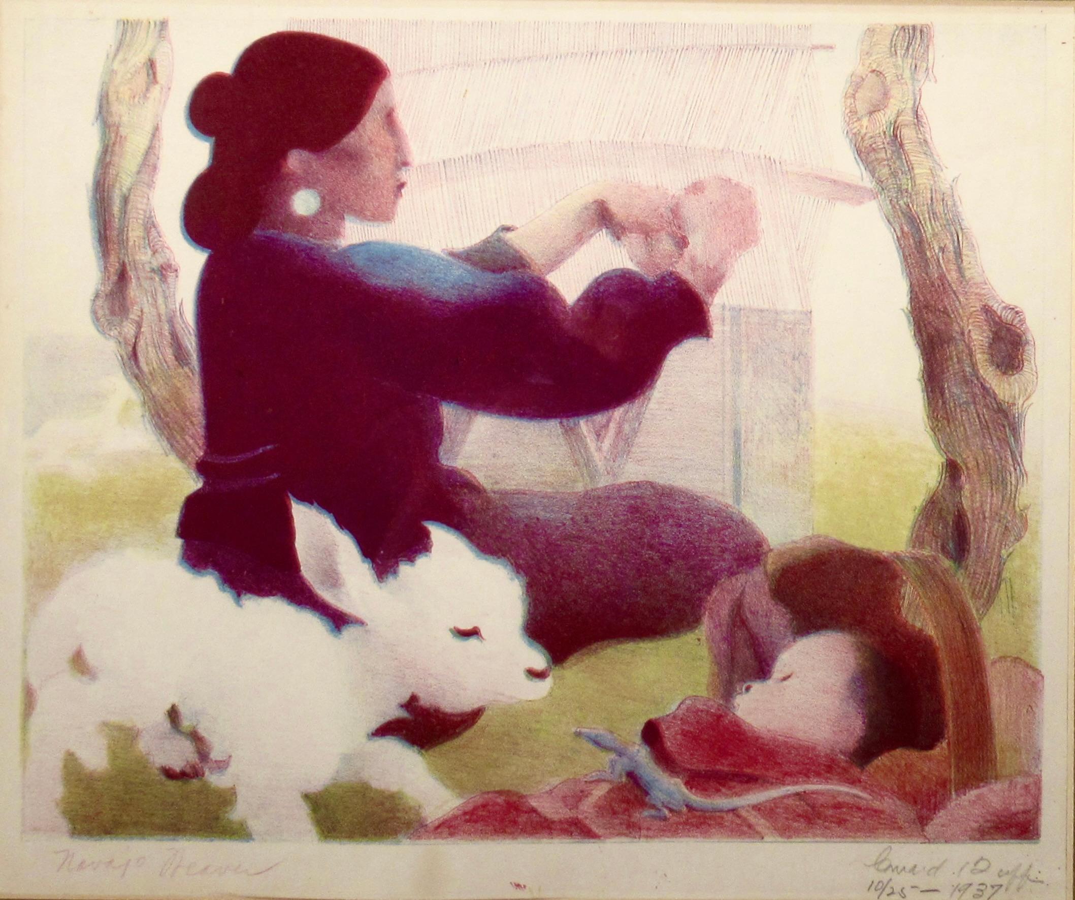Navajo Weaver - Print by Conrad Buff