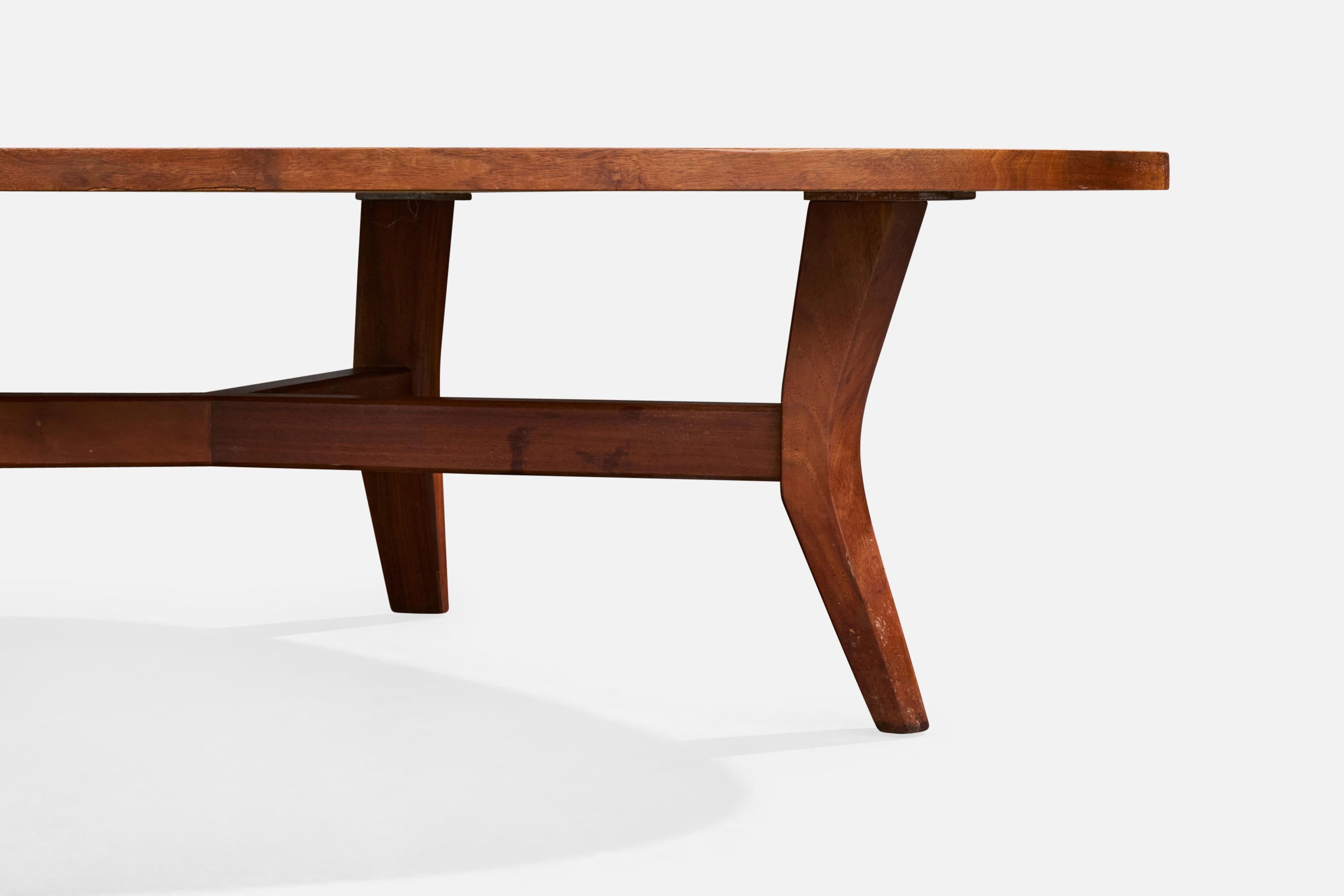 Conrad Divine, Coffee Table, Walnut, Resin, USA, 1960s en vente 4