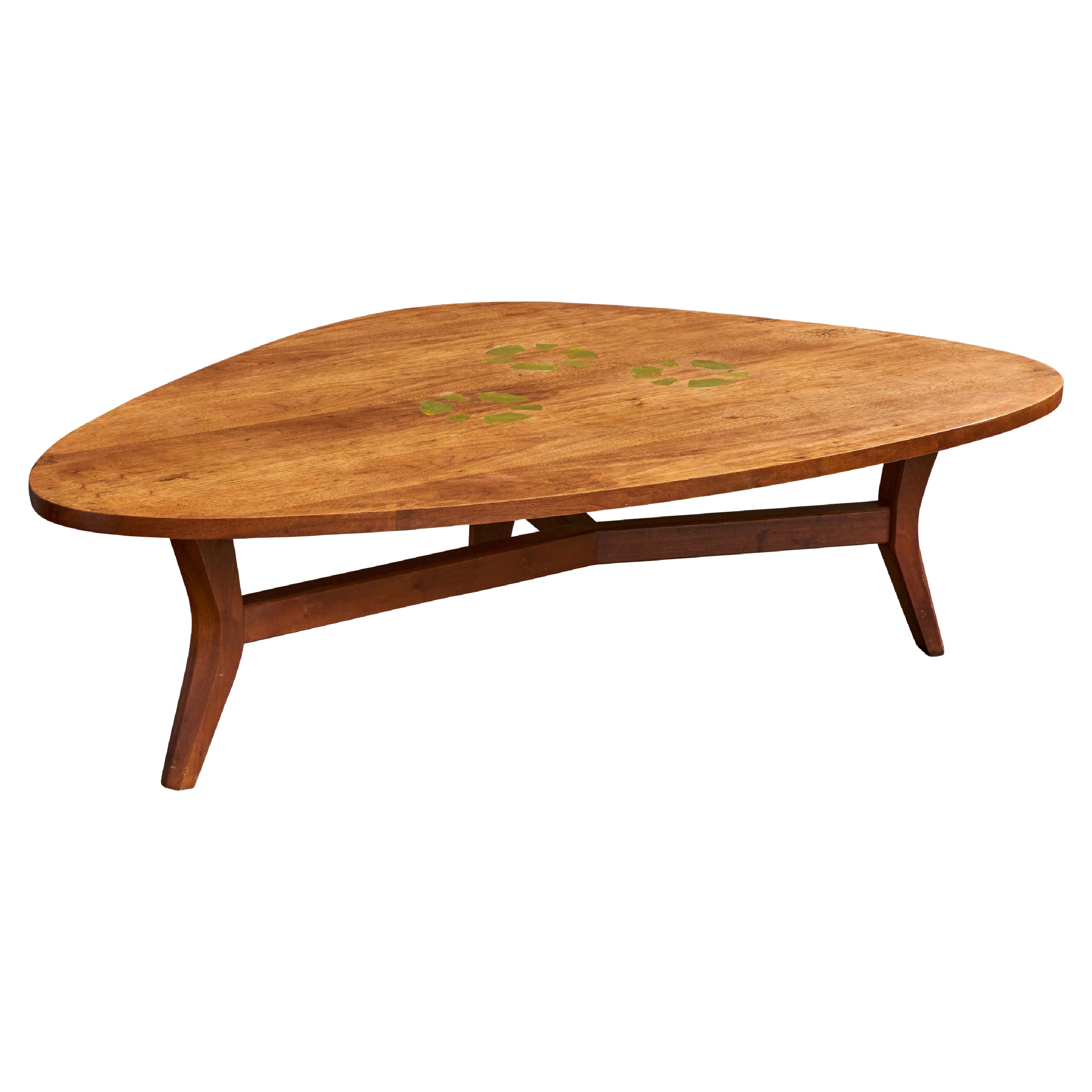Conrad Divine, Coffee Table, Walnut, Resin, USA, 1960s en vente