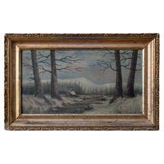 Conrad F. Haeseler Pintura de escena invernal