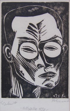 Important Early German Expressionist Woodcut by Conrad Felixmuller
