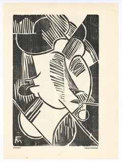 "Madchenkopf" original woodcut