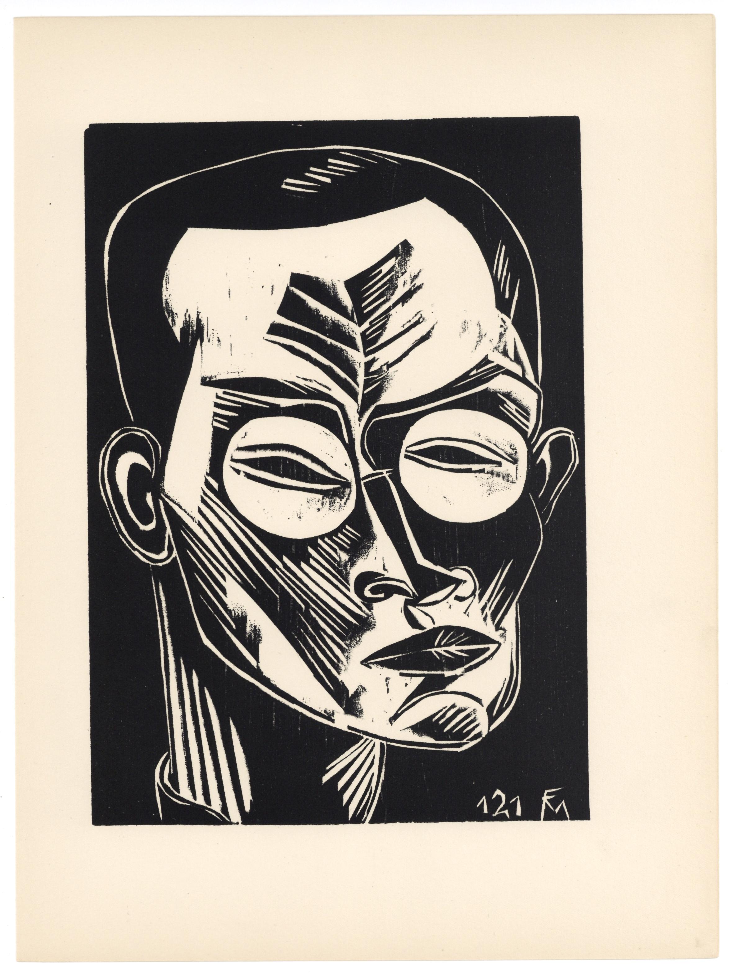 „Self Portrait“ Original-Holzschnitt