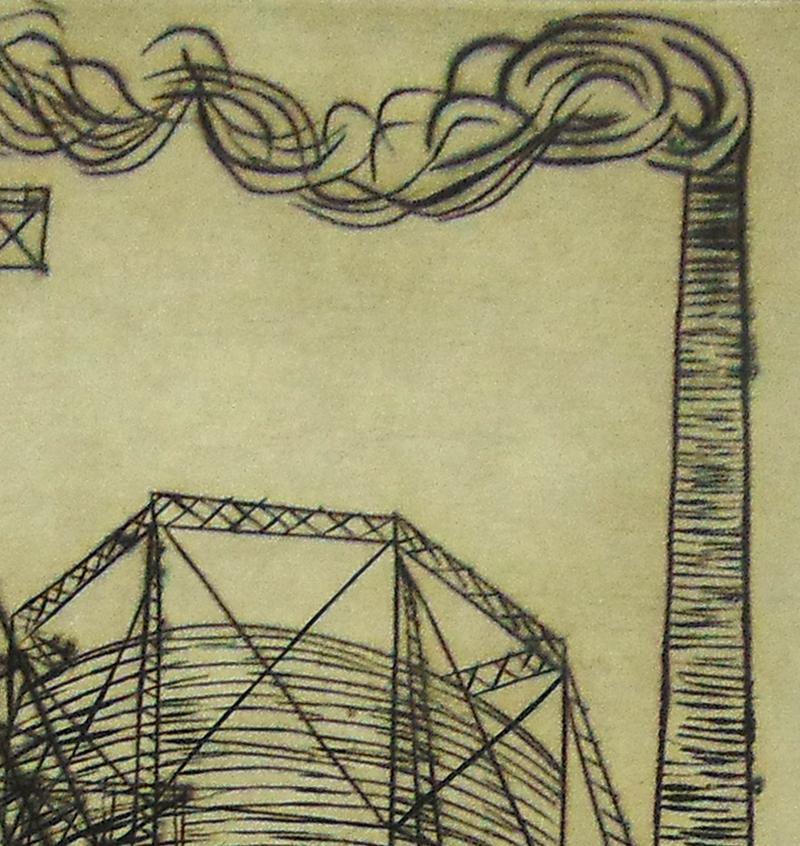 The Old Collier - Hand Signed Drypoint - German Expressionism - Expressionist Print by Conrad Felixmuller