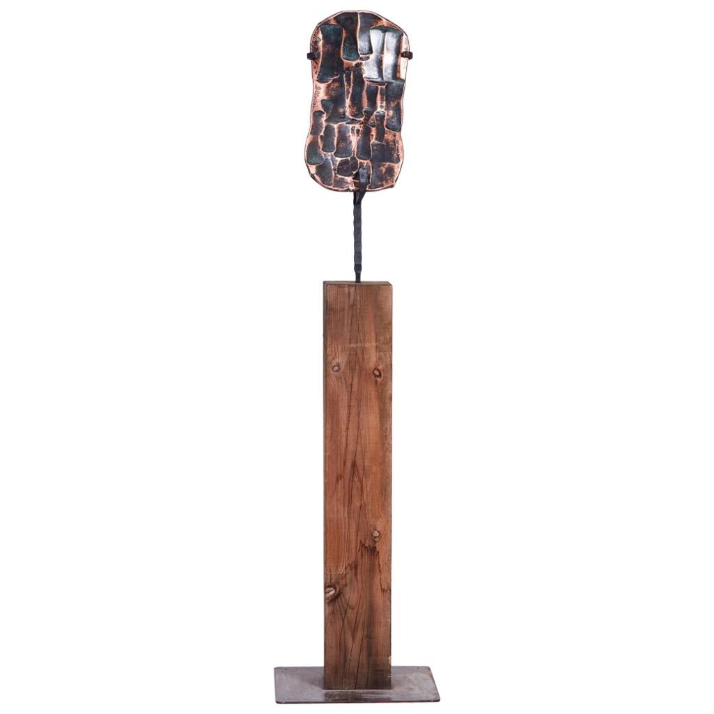 Conrad Hicks, "Component II", Copper, Stainless Steel and Timber Sculpture For Sale