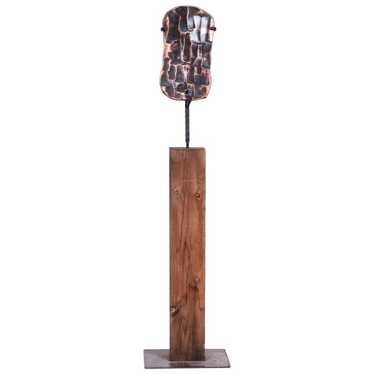 Conrad Hicks, "Component II", Copper, Stainless Steel and Timber Sculpture For Sale