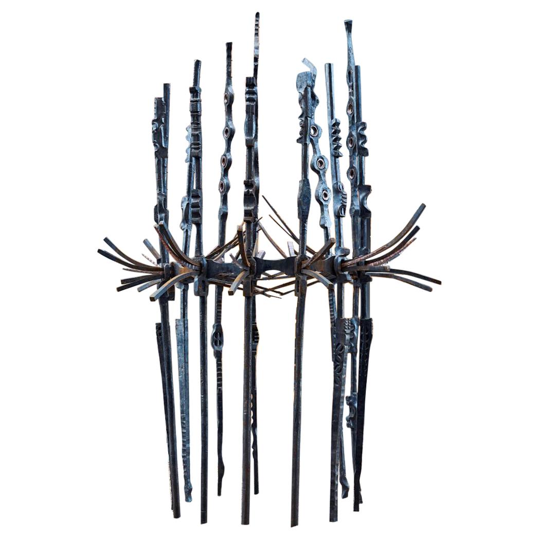 Conrad Hicks, "Structure of Self", Copper and Forged Steel Sculpture