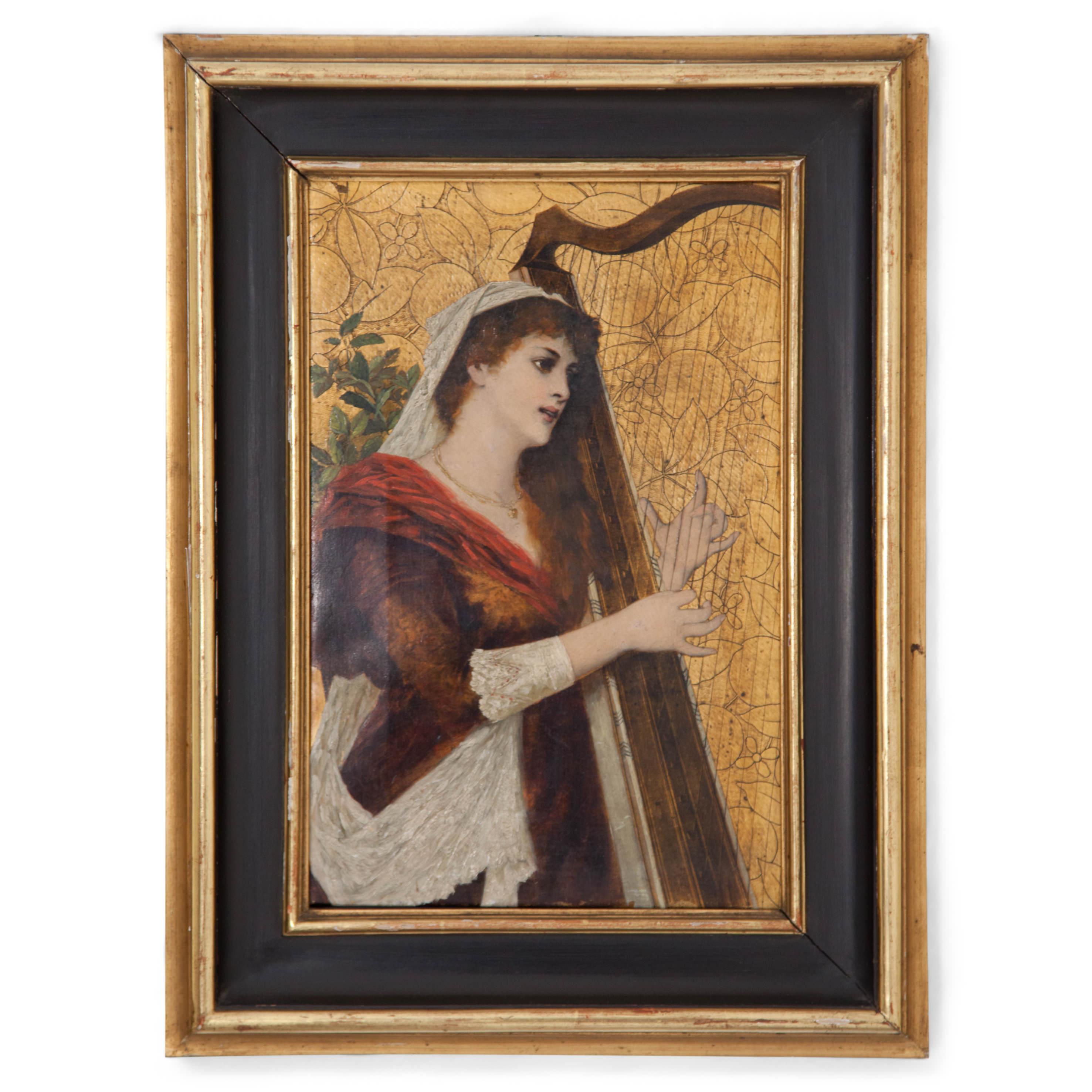 lady playing harp