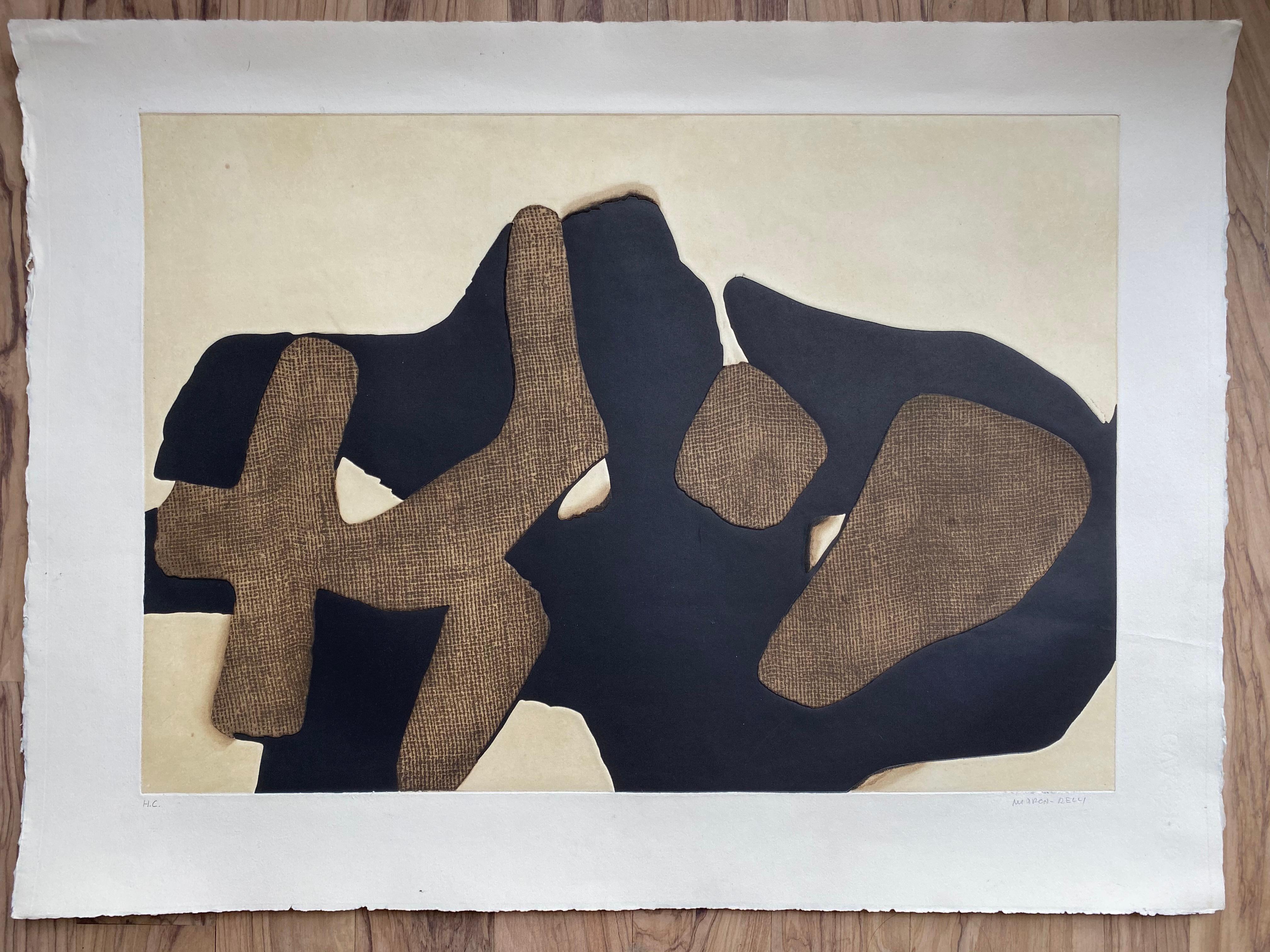 Conrad Marca-Relli Composizione Litografia 1977 in vendita 1
