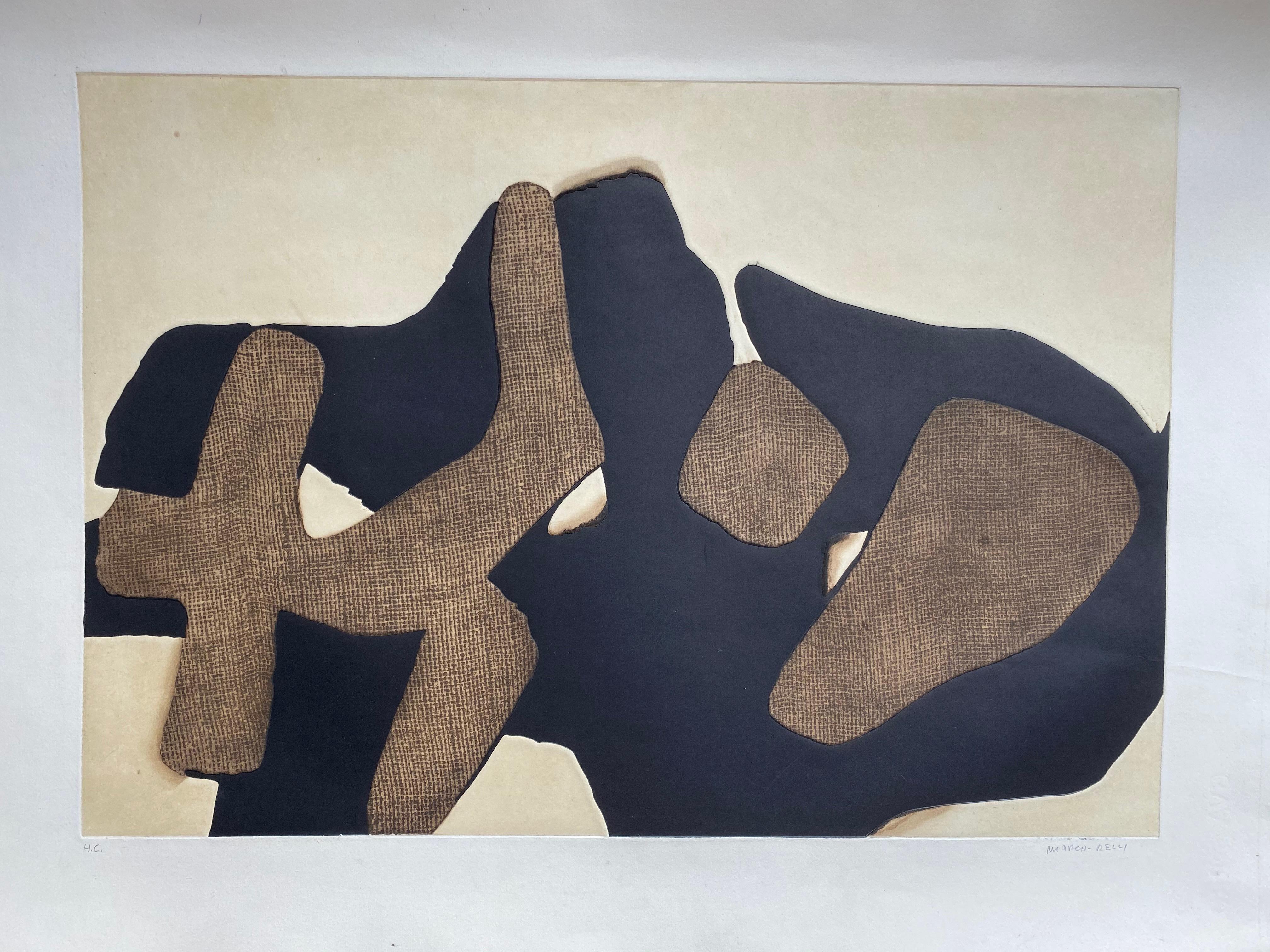 Conrad Marca-Relli
Composition
Lithography 
Mixed media on guarro paper
Poligrafa Edition
Numbered out of 75 and signed in pencil by the artist 
Circa 1977
76 x 56
Perfect condition 
1100 euros 