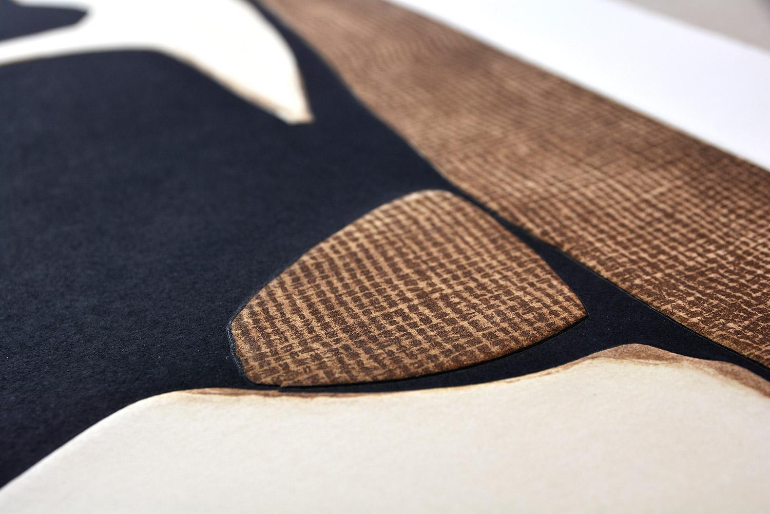 CONRAD MARCA-RELLI Edición limitada Aguafuerte y aguatinta Americano Moderno, Contemporáneo - Abstract Print Beige de Conrad Marca-Relli