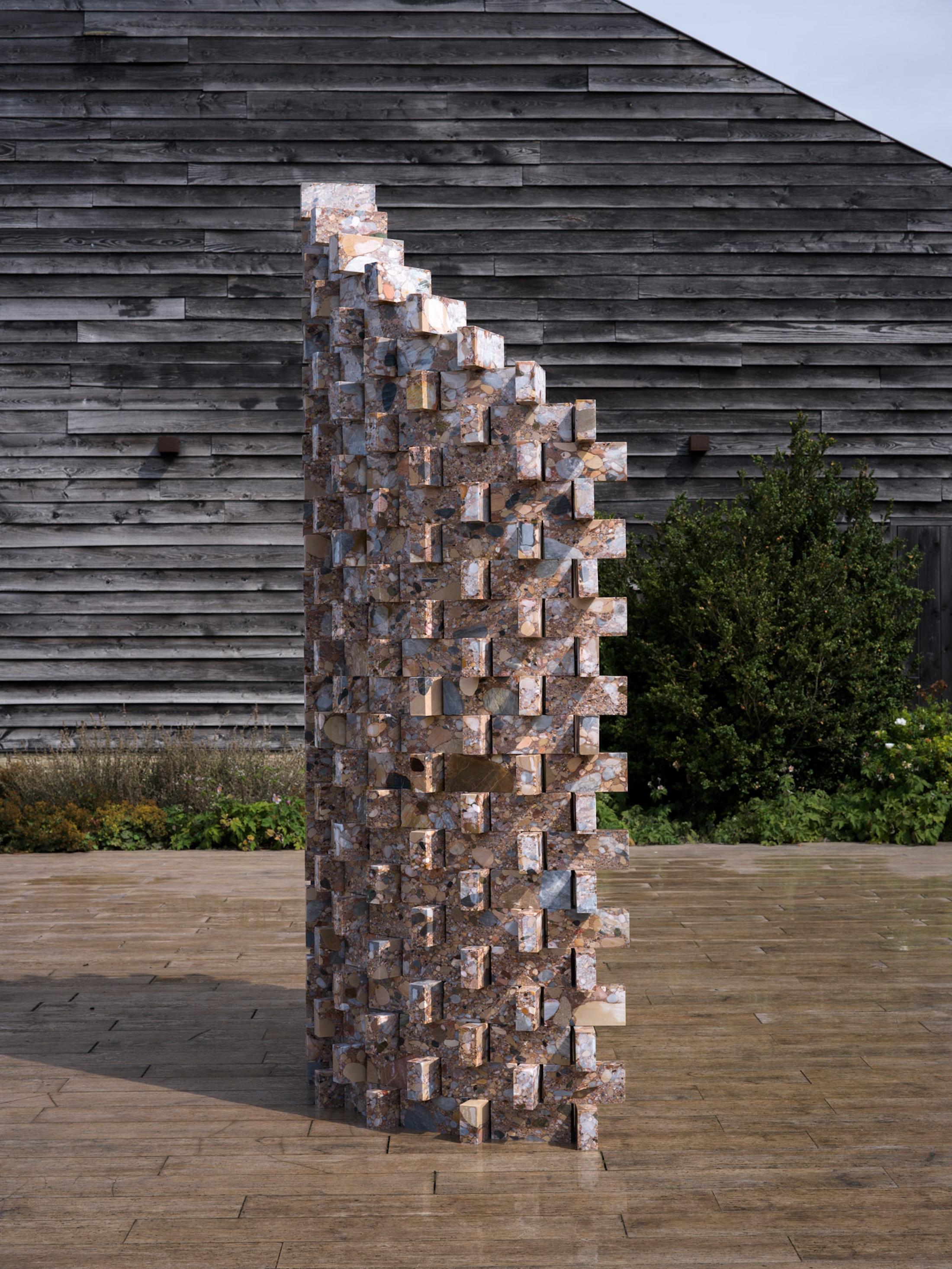 Architectural Outdoor Sculpture in Stone - Conrad Willems 'Column' For Sale 11