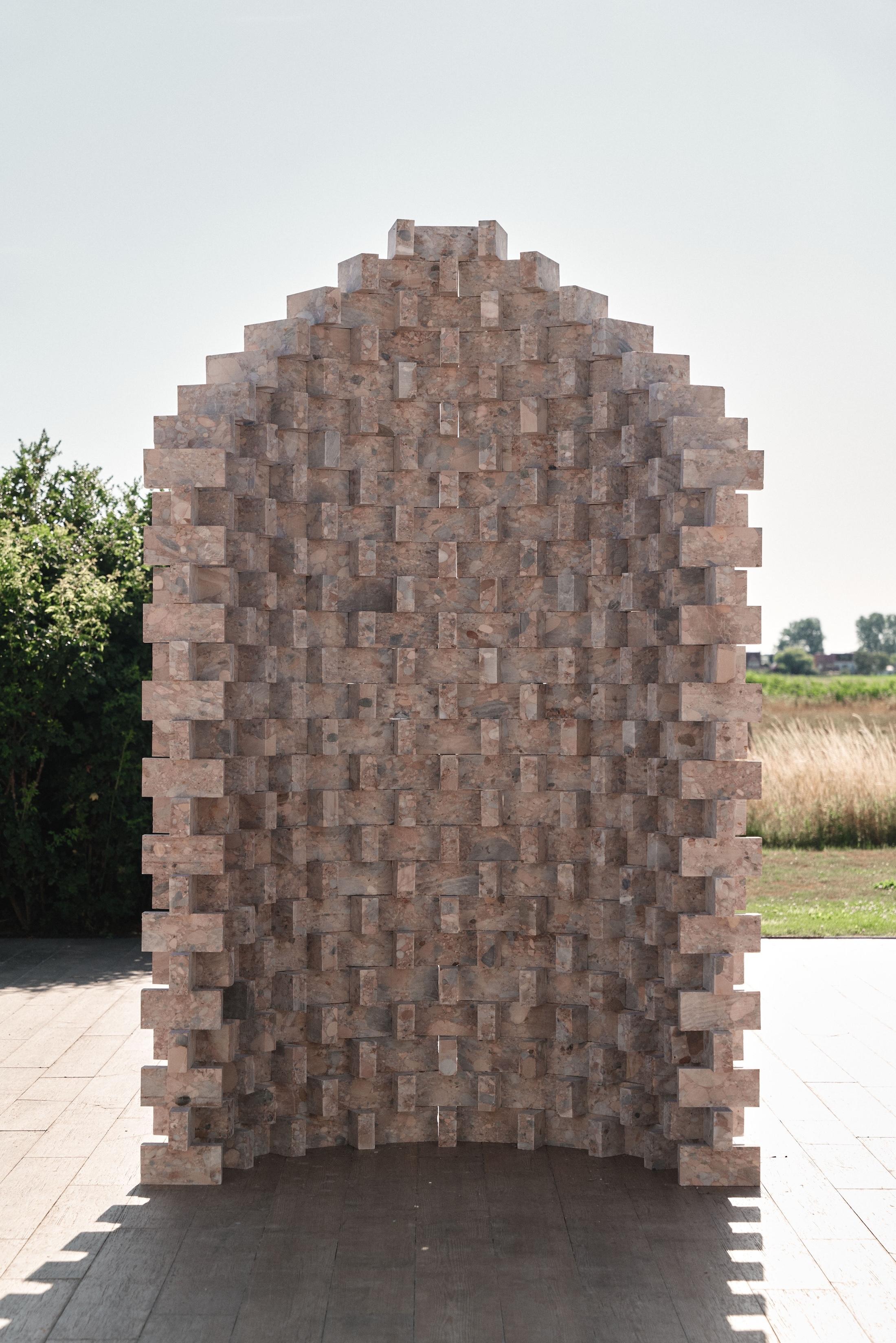 Architectural Outdoor Sculpture in Stone - Conrad Willems 'Column' For Sale 12