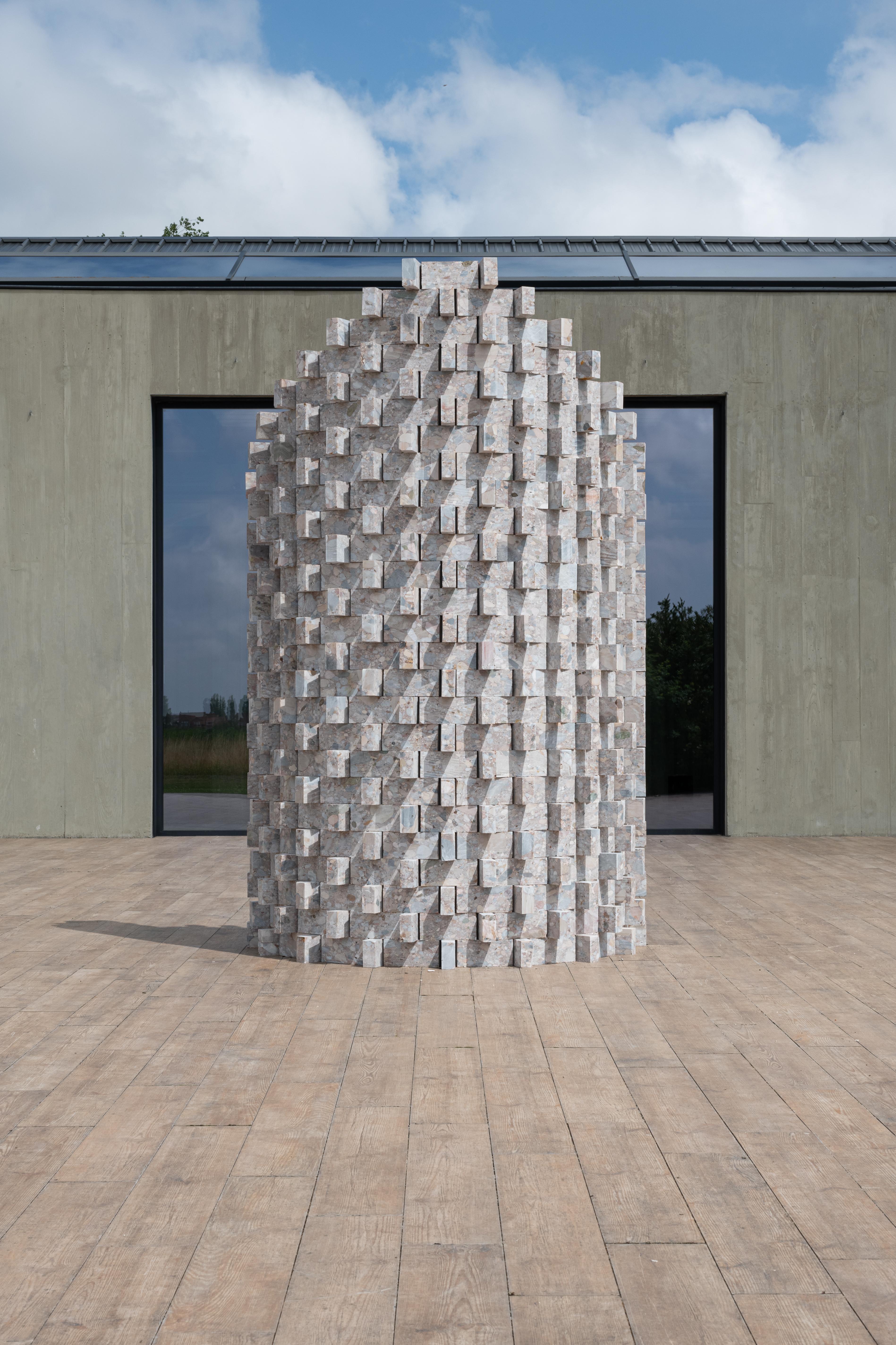 Architectural Outdoor Sculpture in Stone - Conrad Willems 'Column' For Sale 2