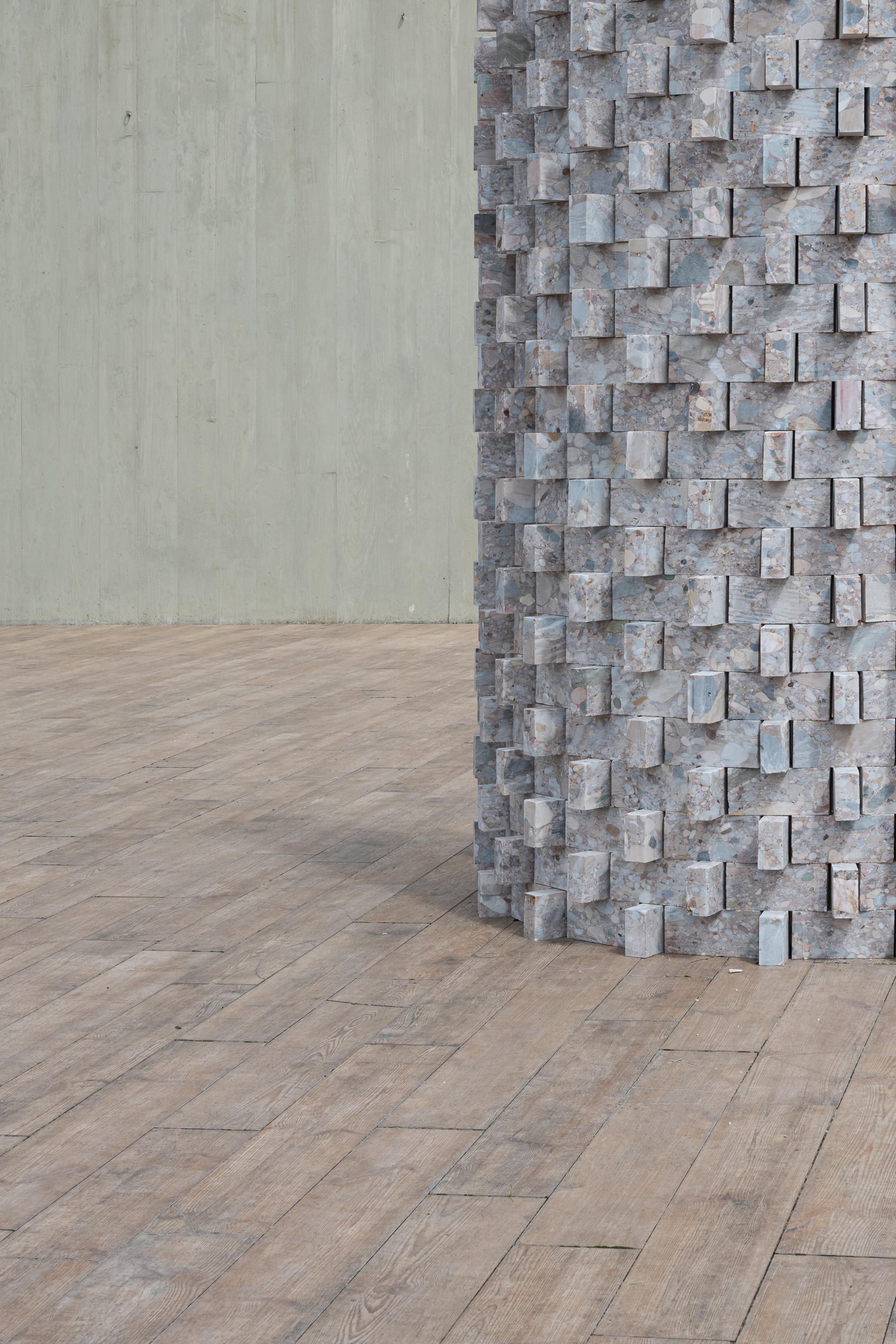 Architectural Outdoor Sculpture in Stone - Conrad Willems 'Column' For Sale 3