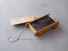 Bronze Relief of Construction Blocks in Wooden Cart, 2025 - 'Big Set'