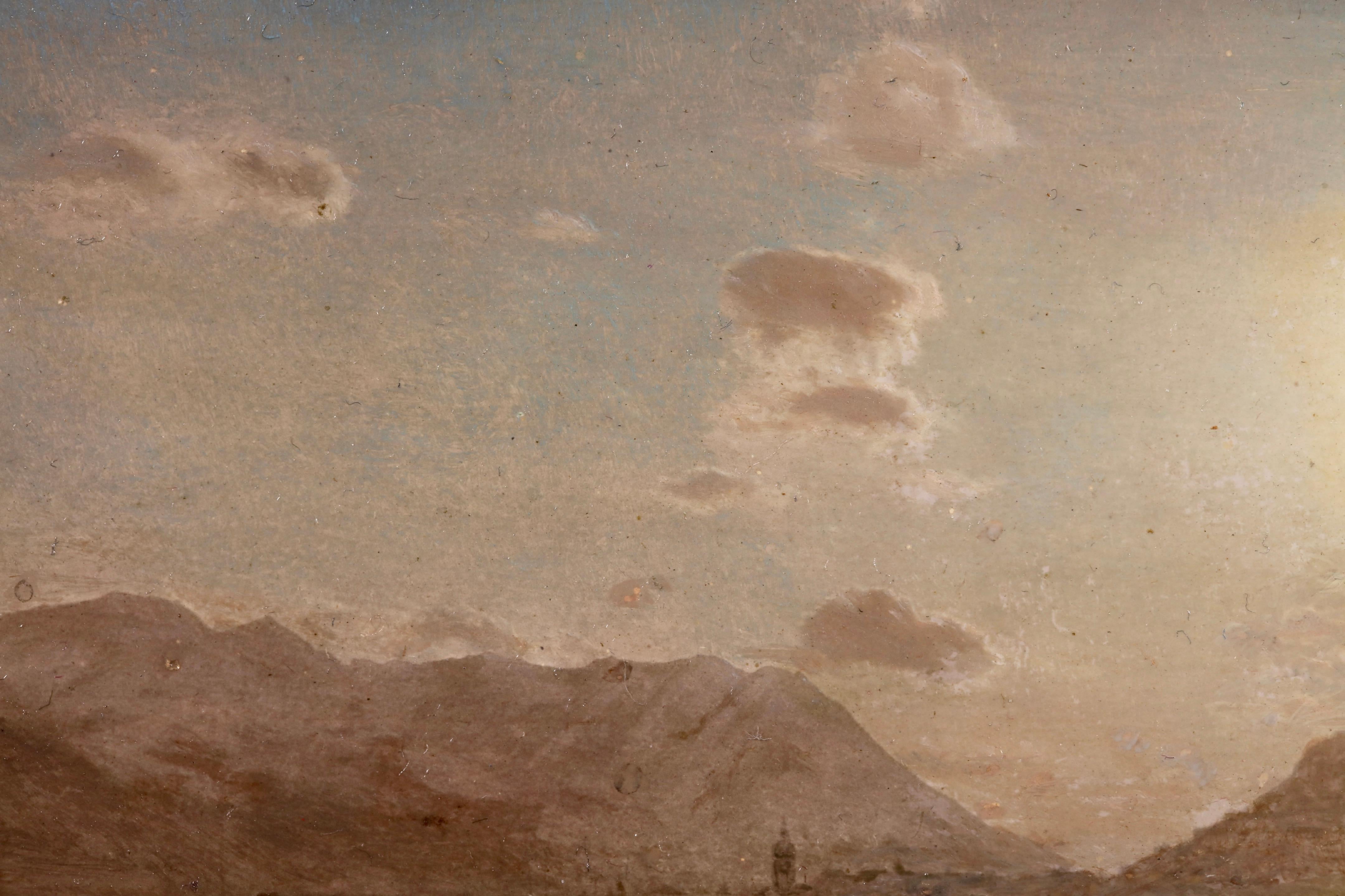 Sonnenaufgang – Das Tal von Mexiko – Impressionistische Landschaft Öl – C Wise Chapman im Angebot 5