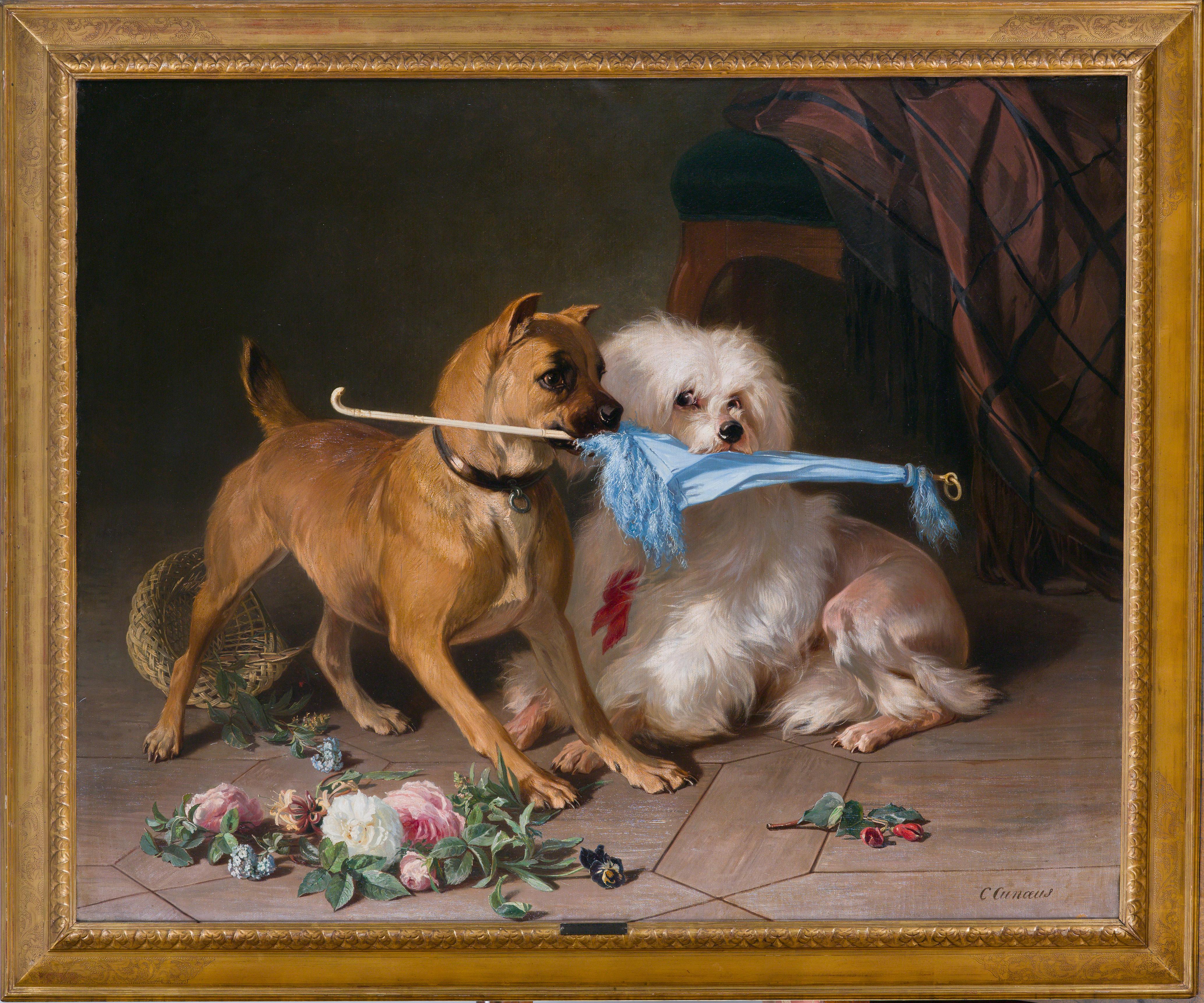 Conradijn Cunaeus Animal Painting – Zwei Freunde
