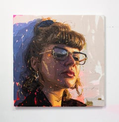 "2/3" by Conrado López, Original Oil and Acrylic Painting, Female Portrait