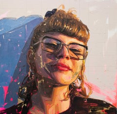 "3/3" de Conrado López, Pintura original al óleo y acrílico, Retrato femenino