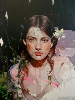 "Diana" Pintura original al óleo y acrílico